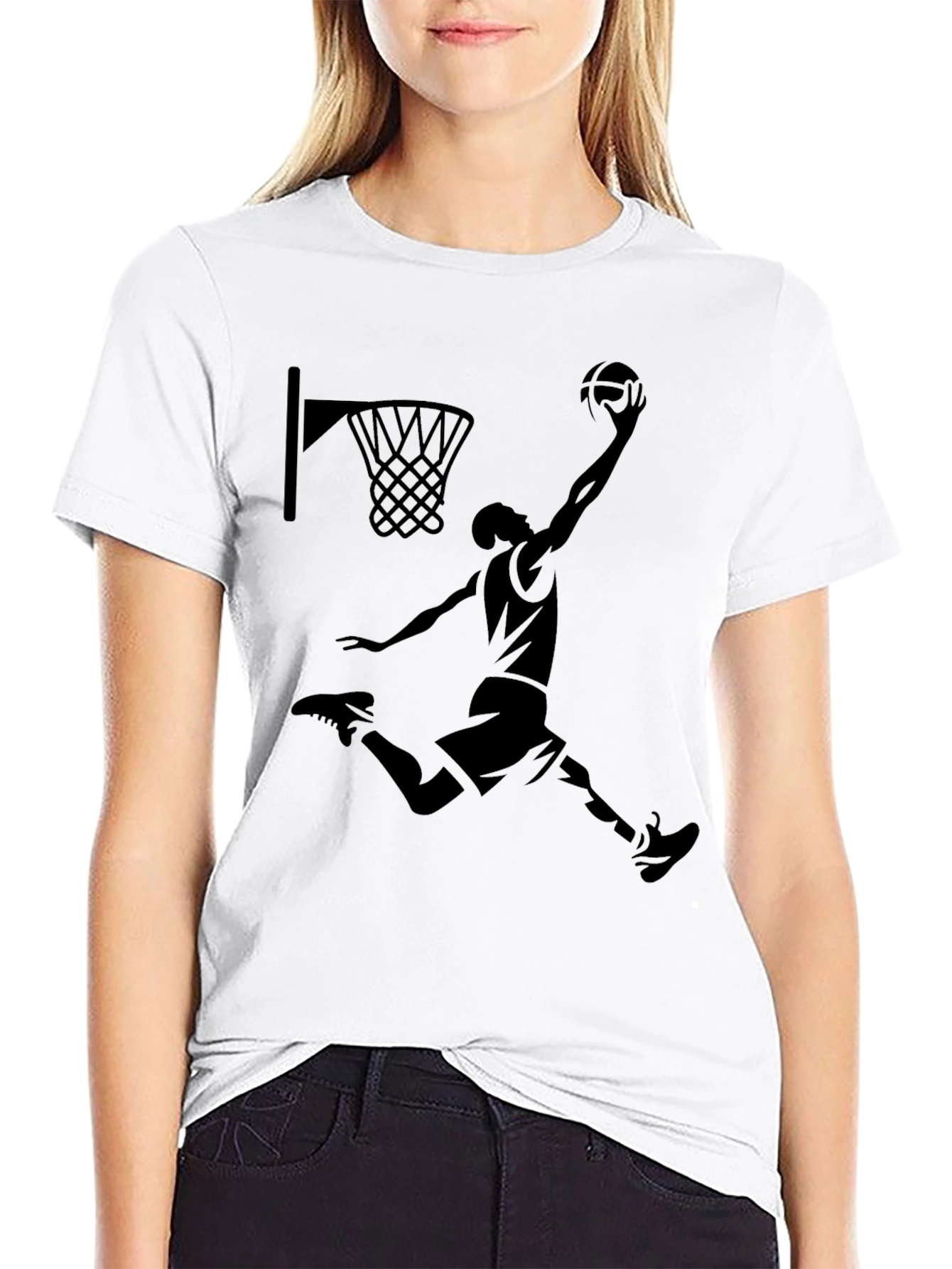 Slam Dunk Graphic T-Shirt - Black Cotton Tee
