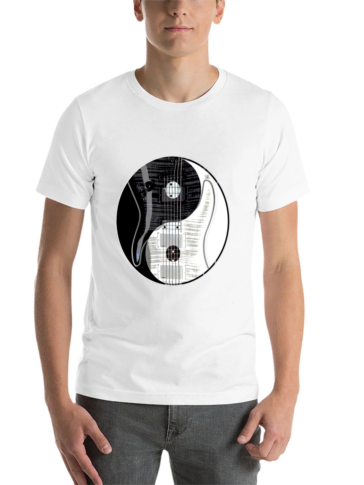 Yin Yang Guitar Graphic T-Shirt