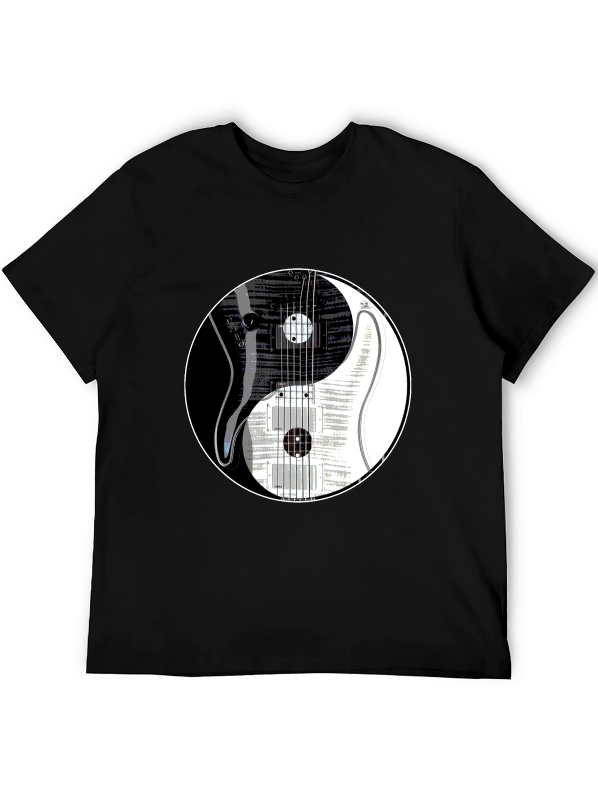 Yin Yang Guitar Graphic T-Shirt