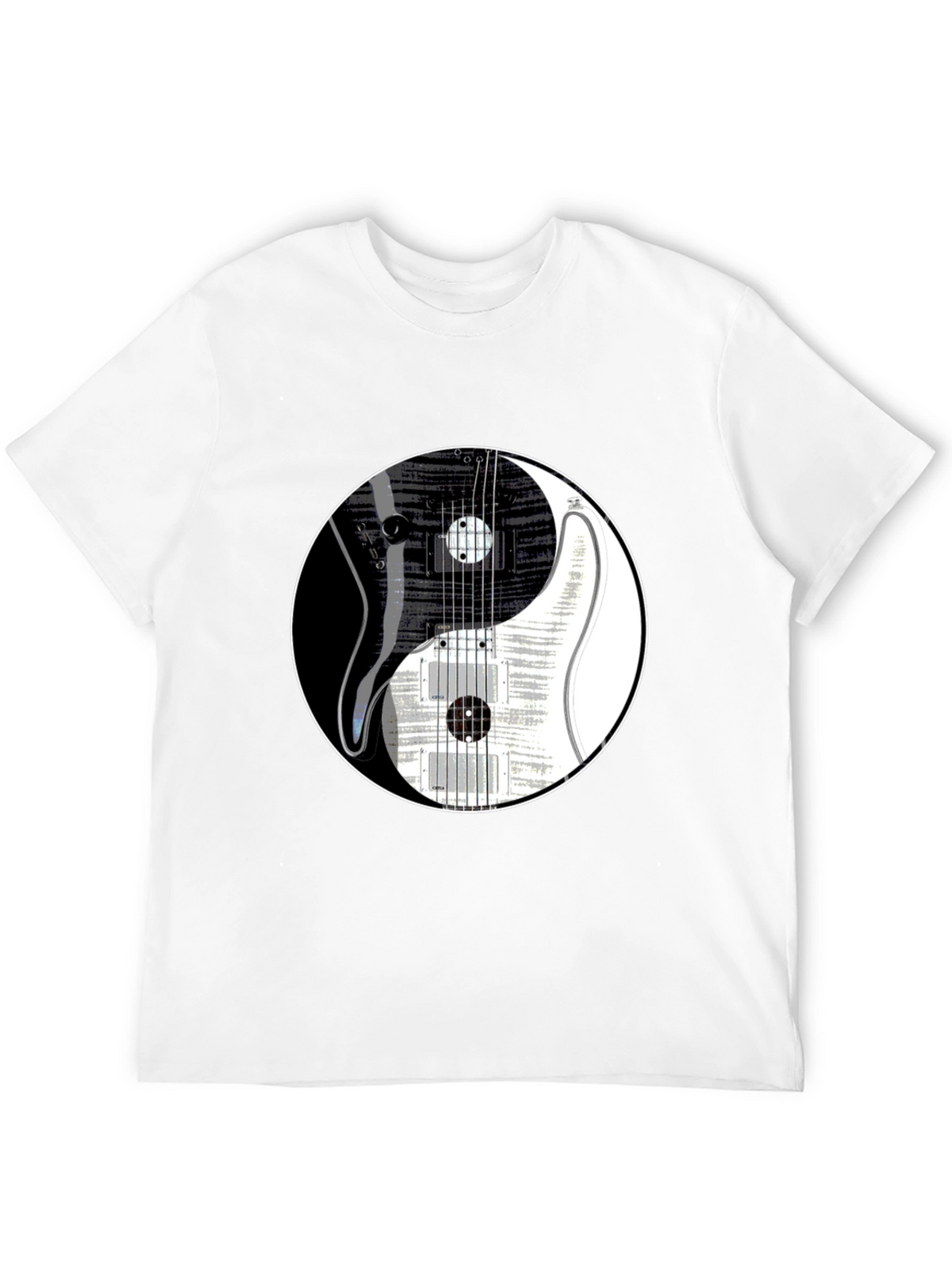 Yin Yang Guitar Graphic T-Shirt