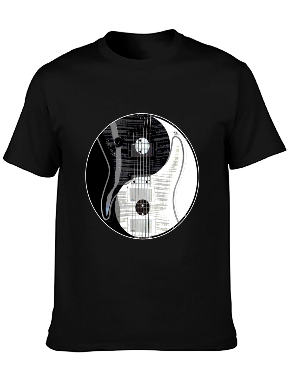 Yin Yang Guitar Graphic T-Shirt