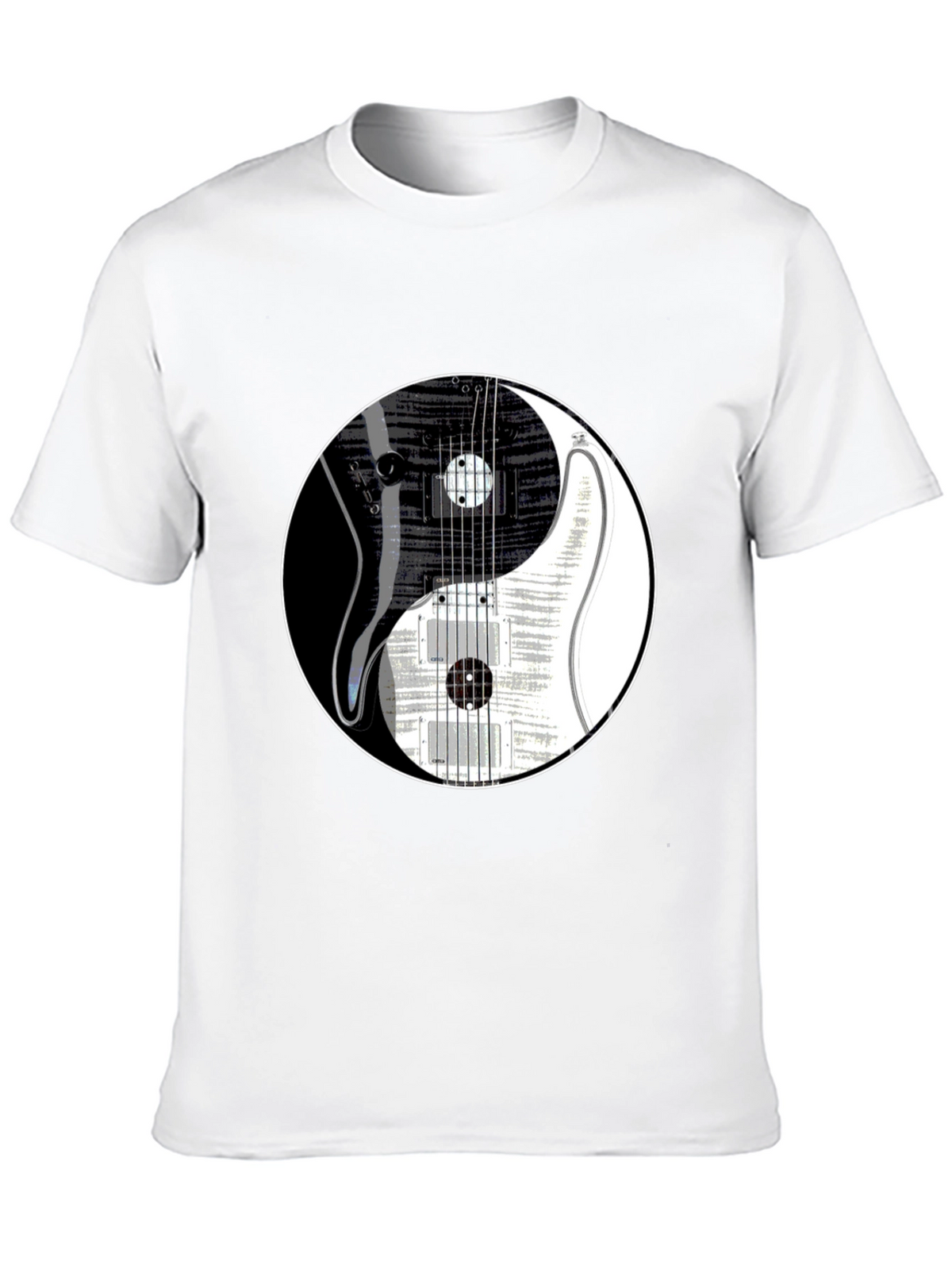 Yin Yang Guitar Graphic T-Shirt