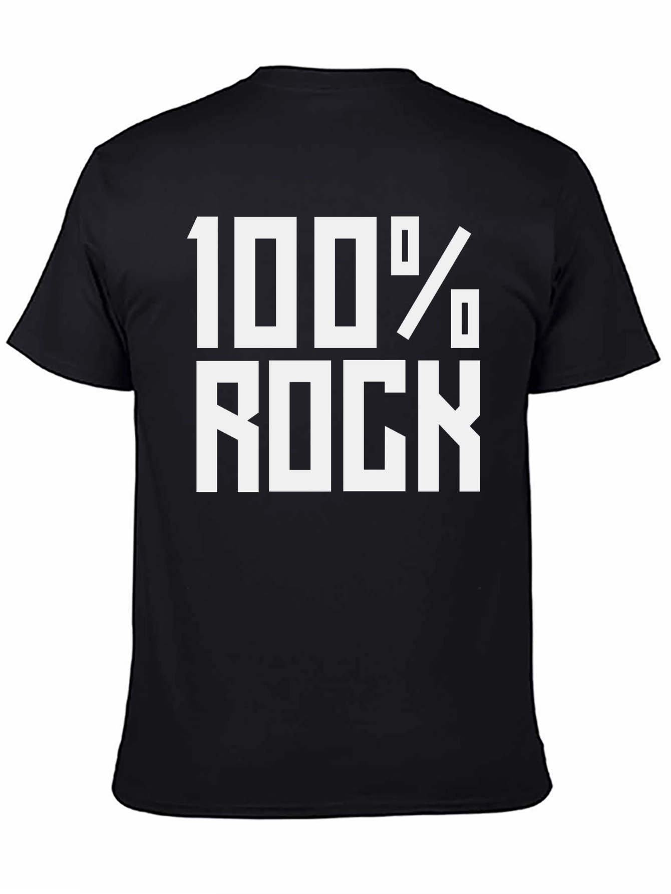 100% Rock Graphic Tee - Black Cotton