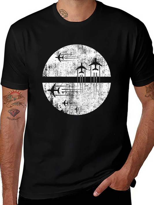 Vintage Airplane T-Shirt - Black Aviation Tee