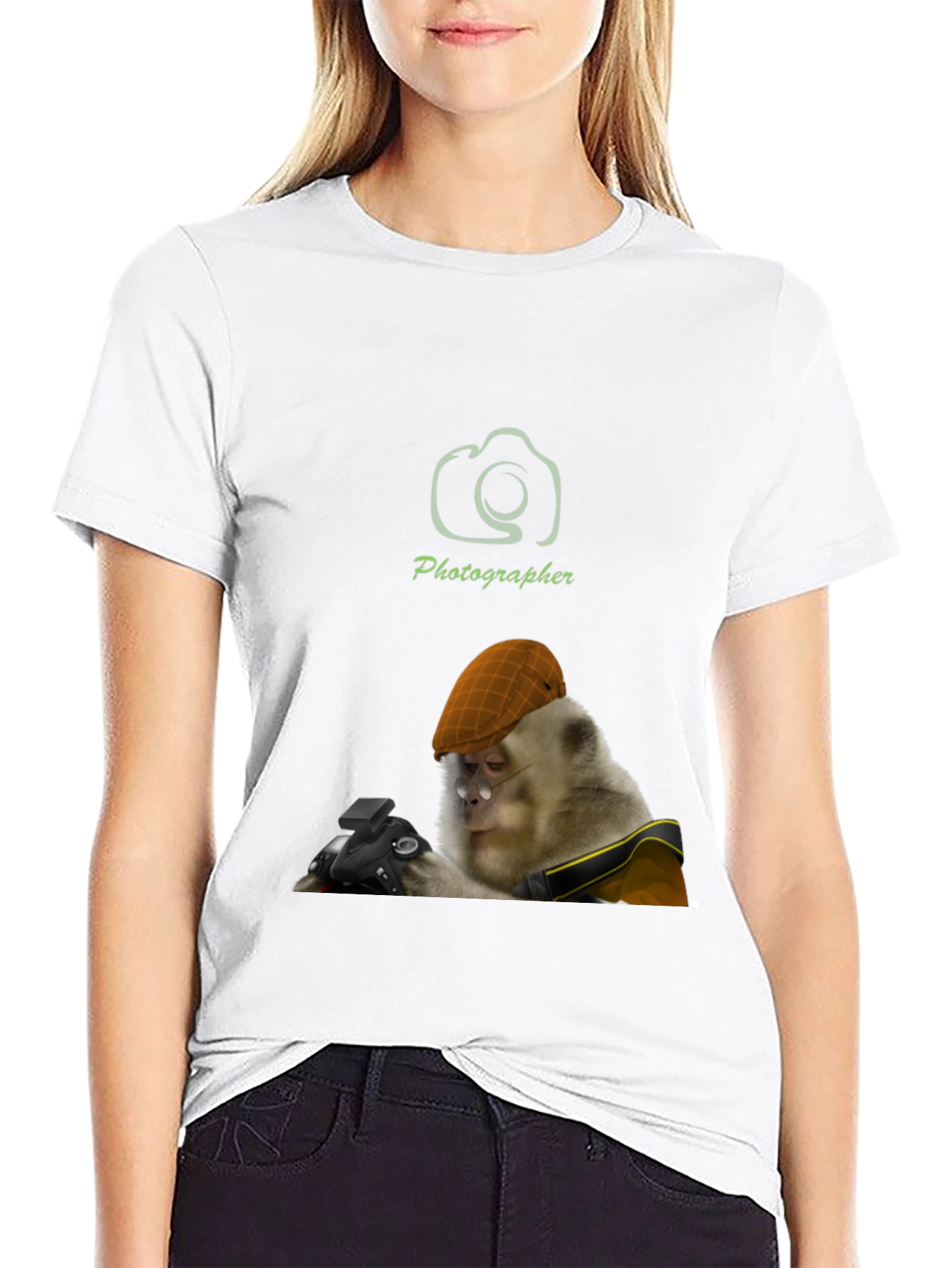 Monkey Photographer T-Shirt -  Unique Graphic Tee
