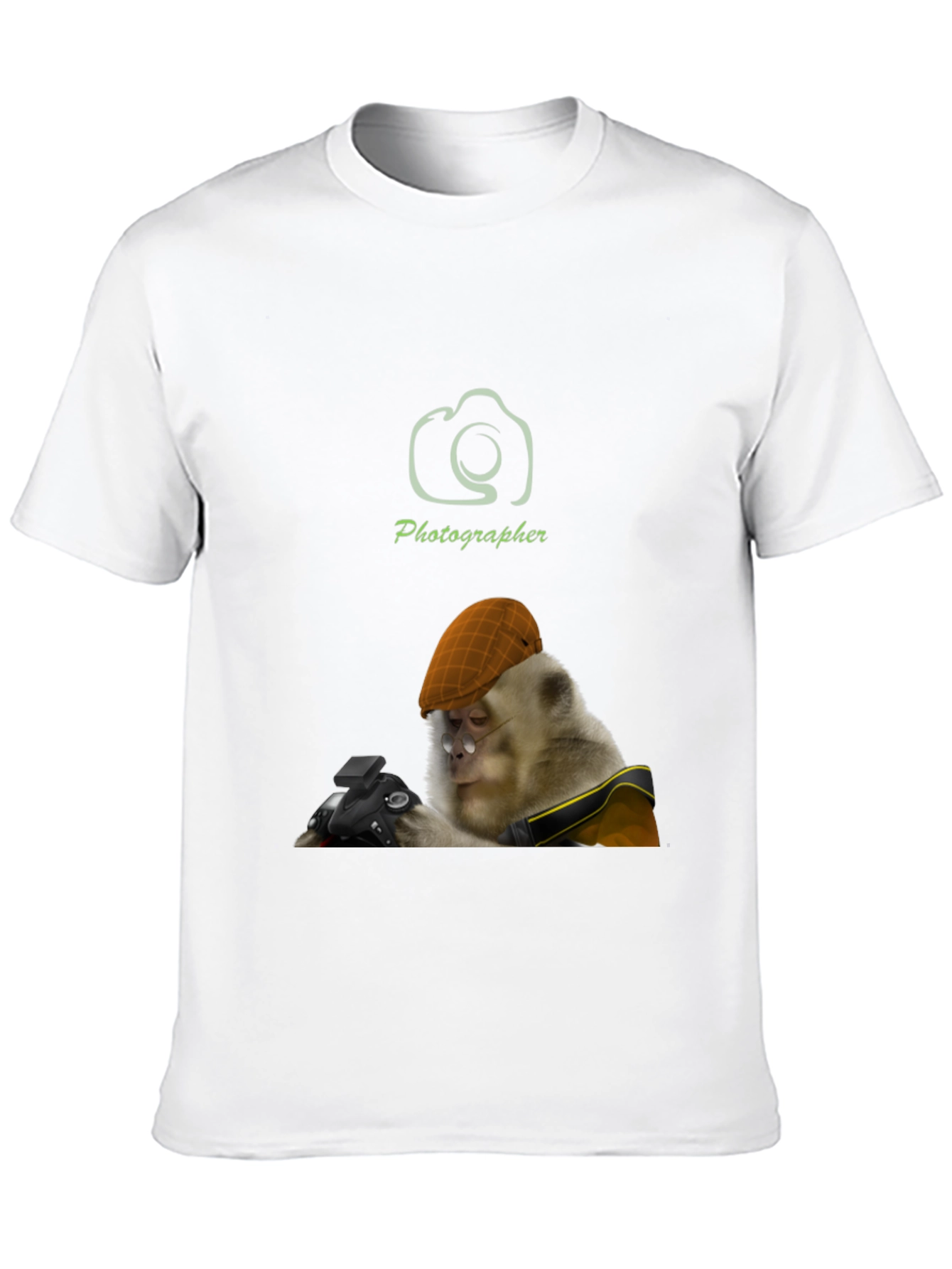Monkey Photographer T-Shirt -  Unique Graphic Tee