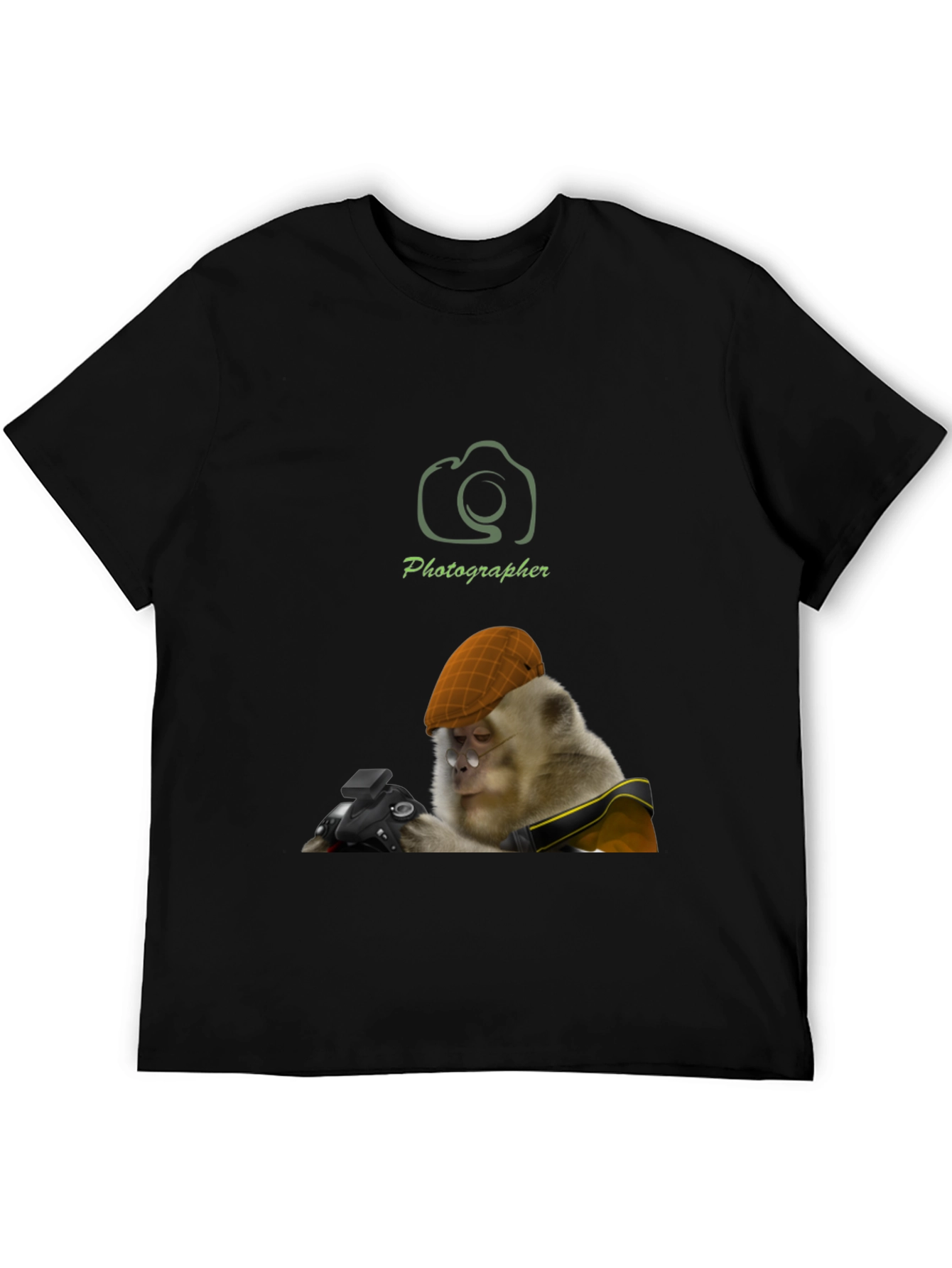 Monkey Photographer T-Shirt -  Unique Graphic Tee