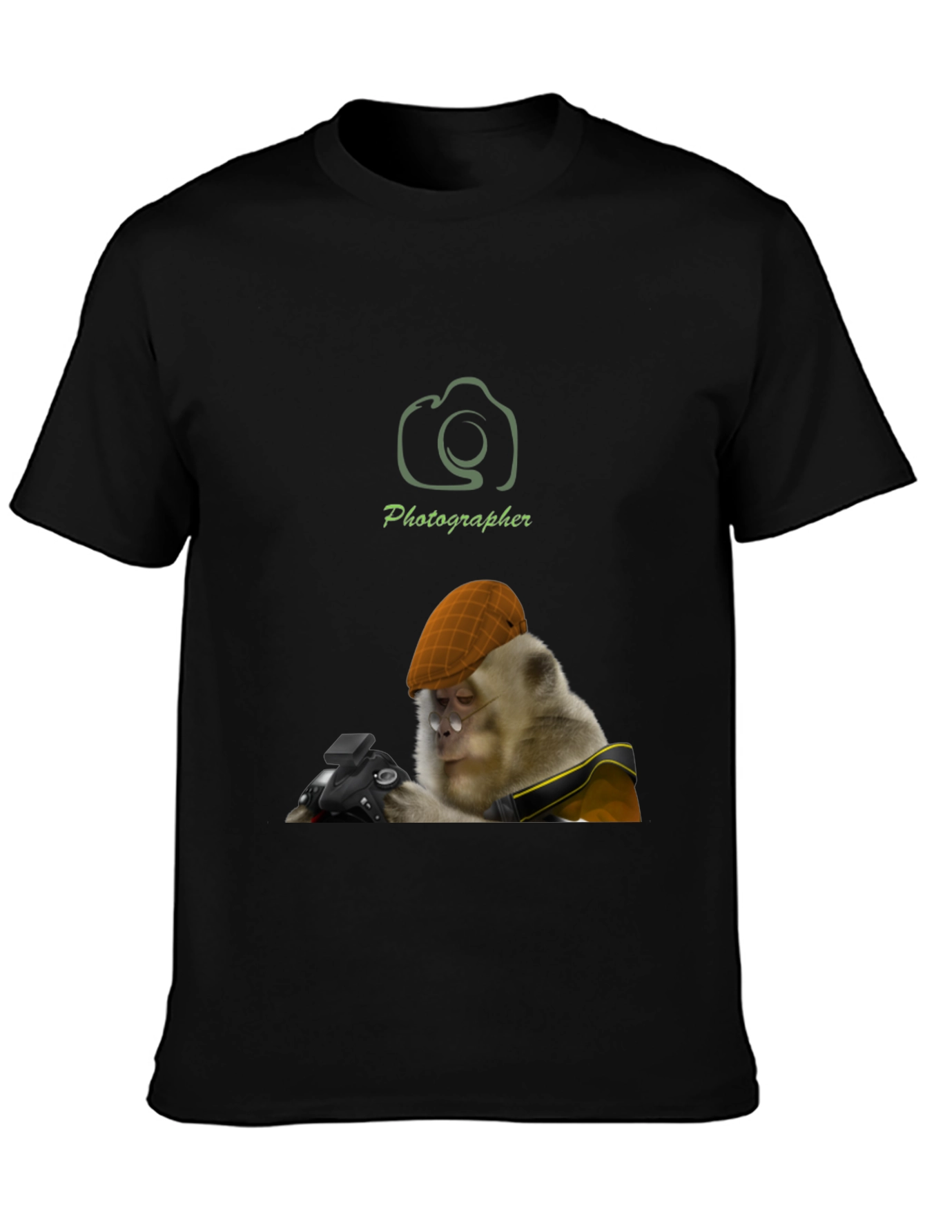 Monkey Photographer T-Shirt -  Unique Graphic Tee