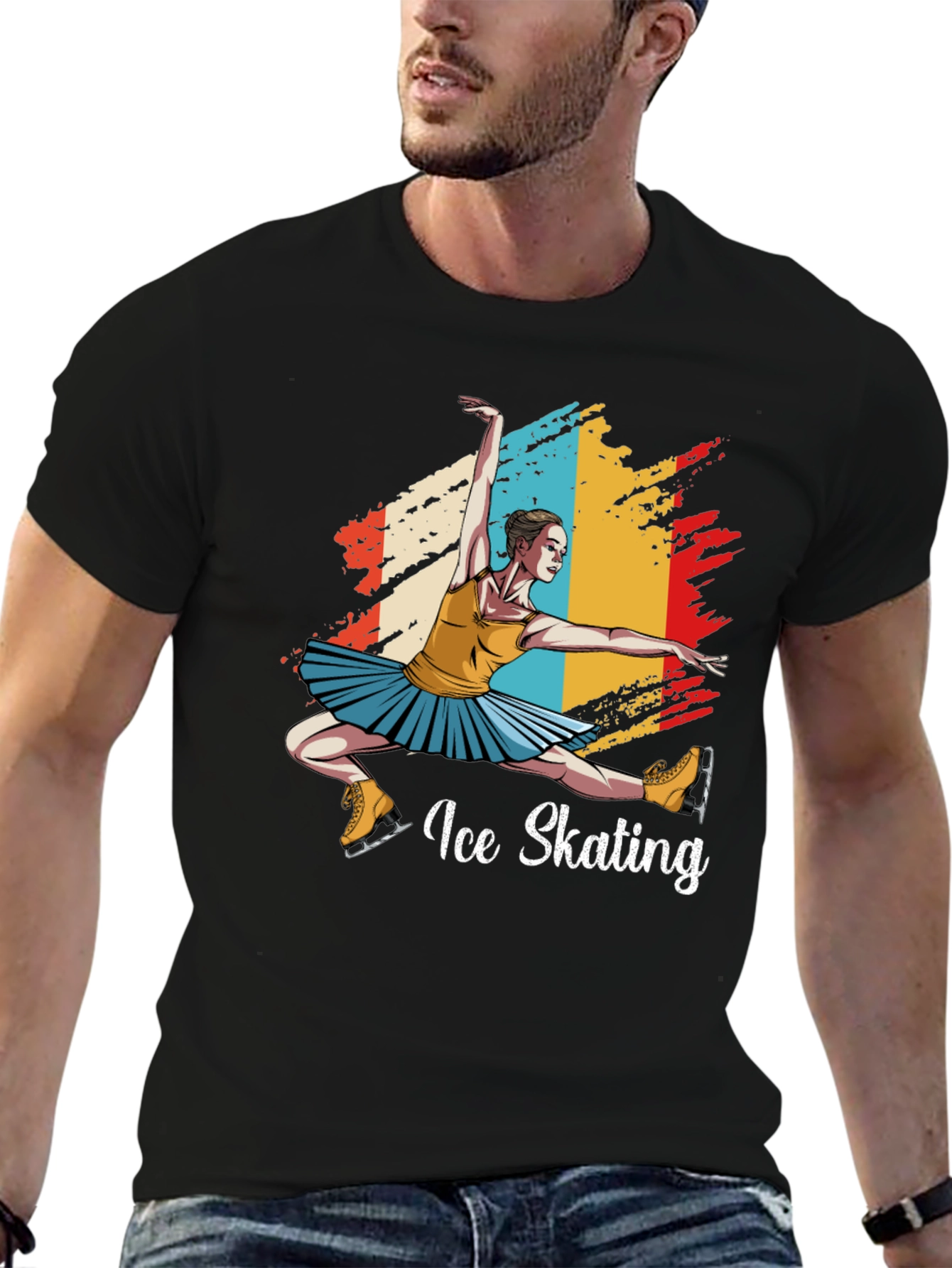 Ice Skating Graphic Tee - Retro Style