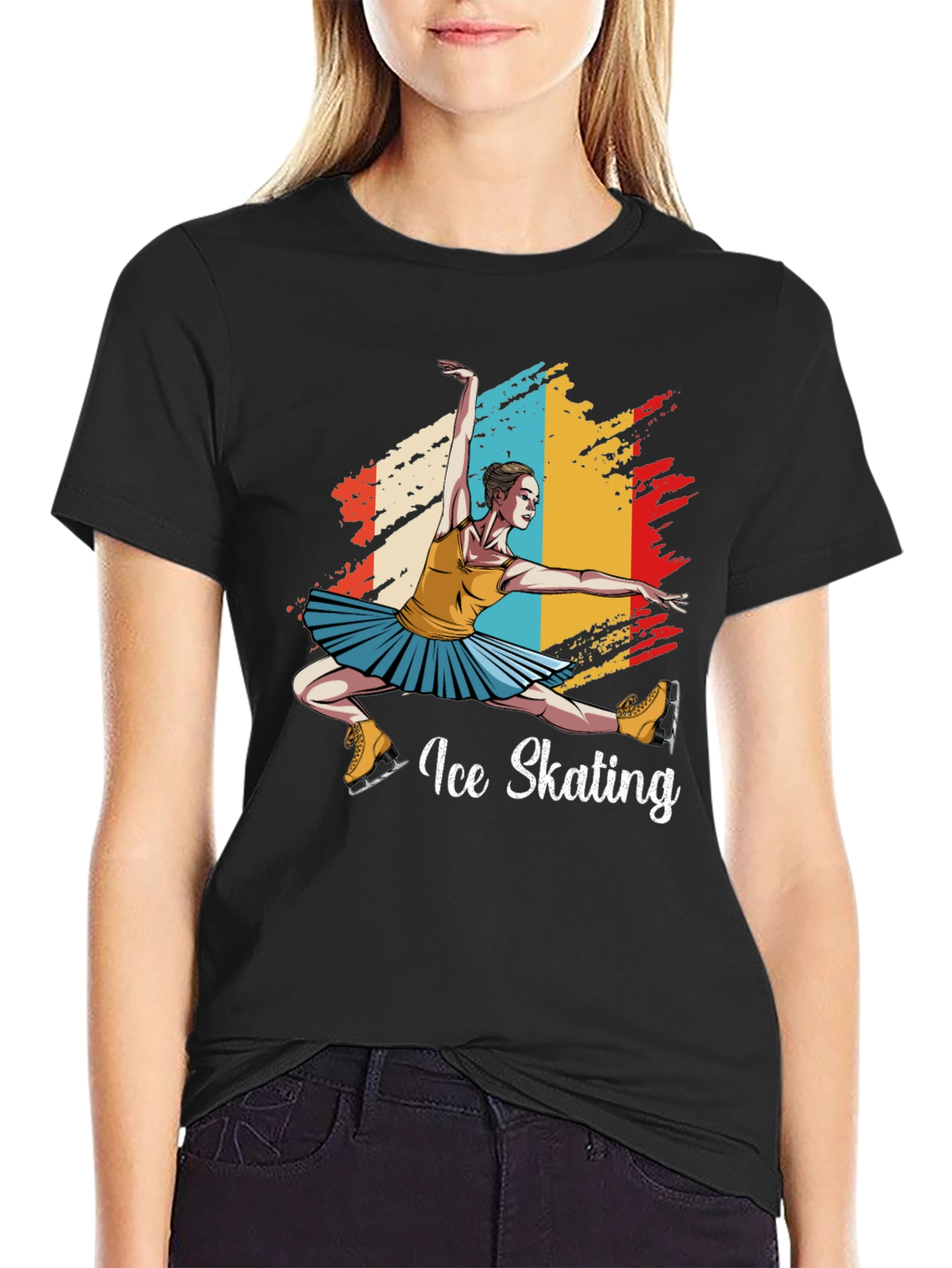 Ice Skating Graphic Tee - Retro Style