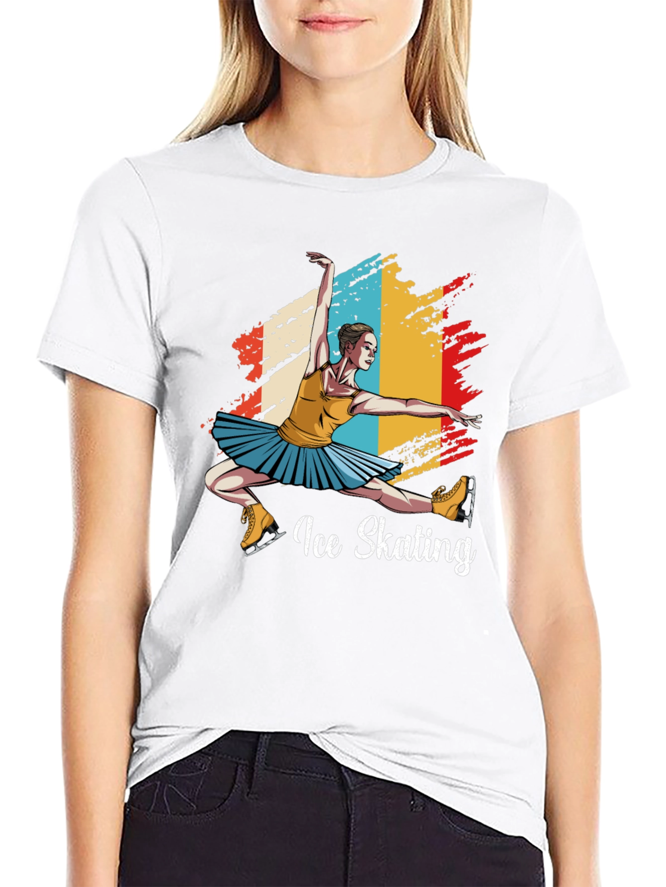 Ice Skating Graphic Tee - Retro Style