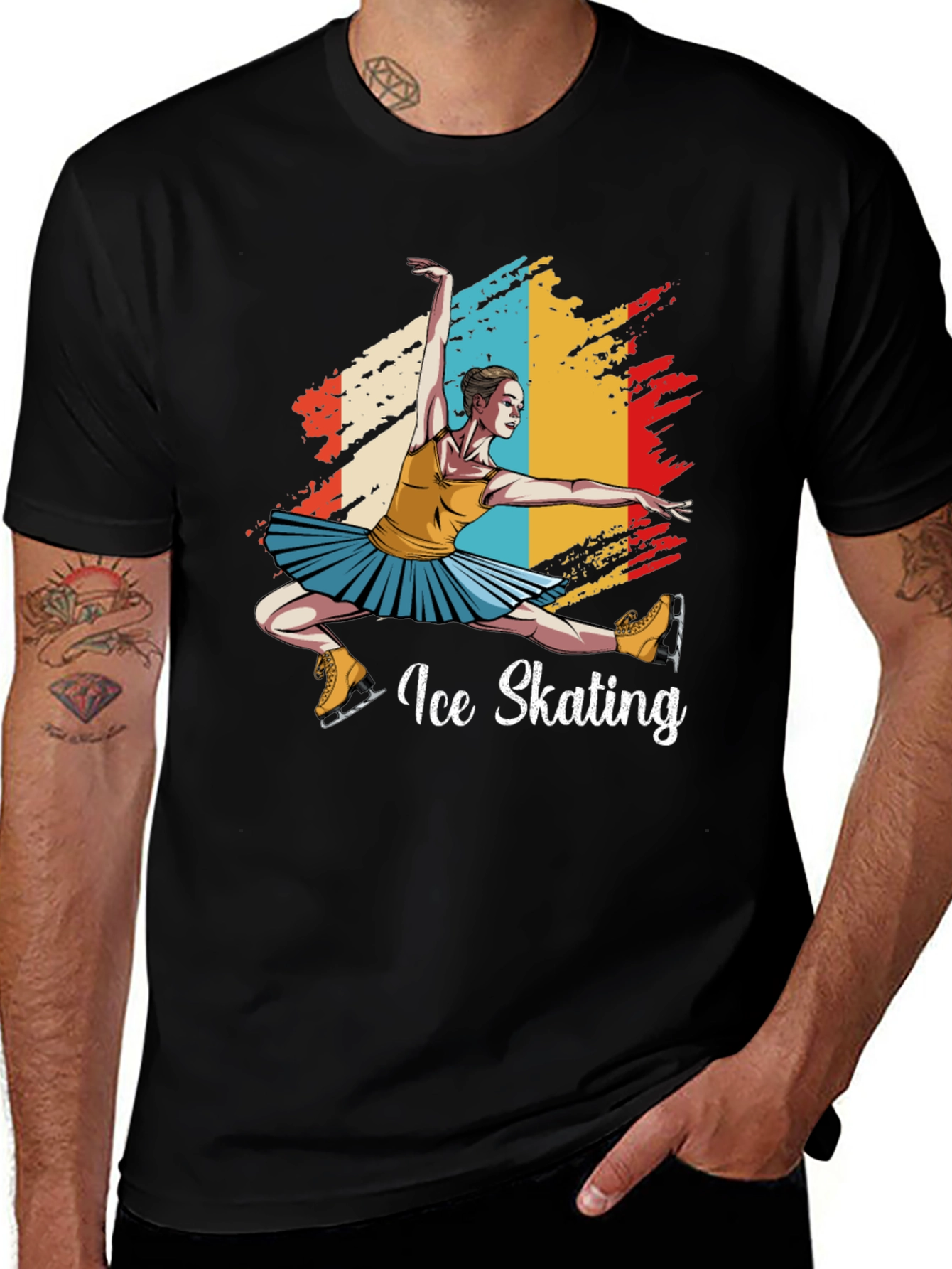 Ice Skating Graphic Tee - Retro Style