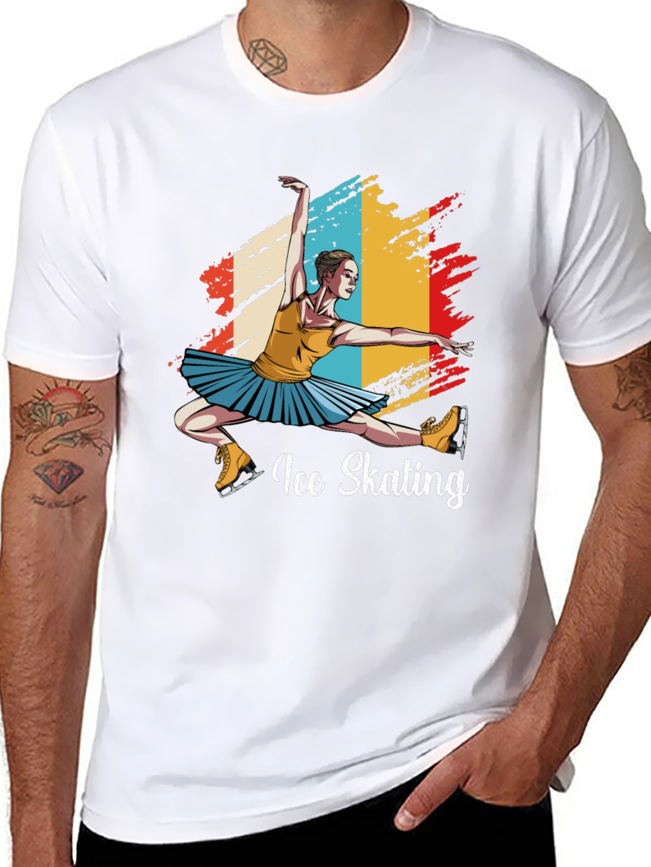 Ice Skating Graphic Tee - Retro Style