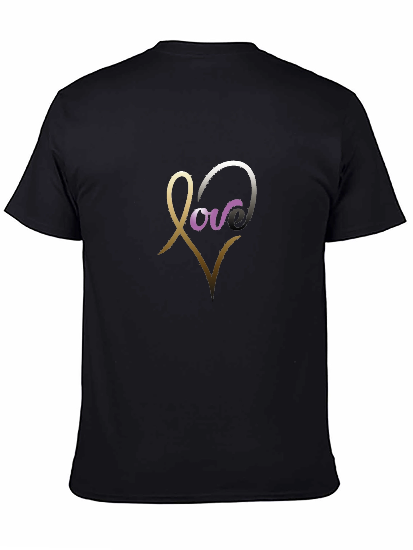 Love Heart Graphic Tee - Modern Black Shirt