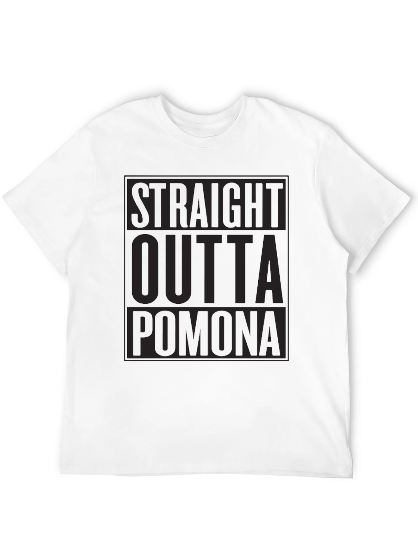 Straight Outta Pomona Black Graphic T-Shirt