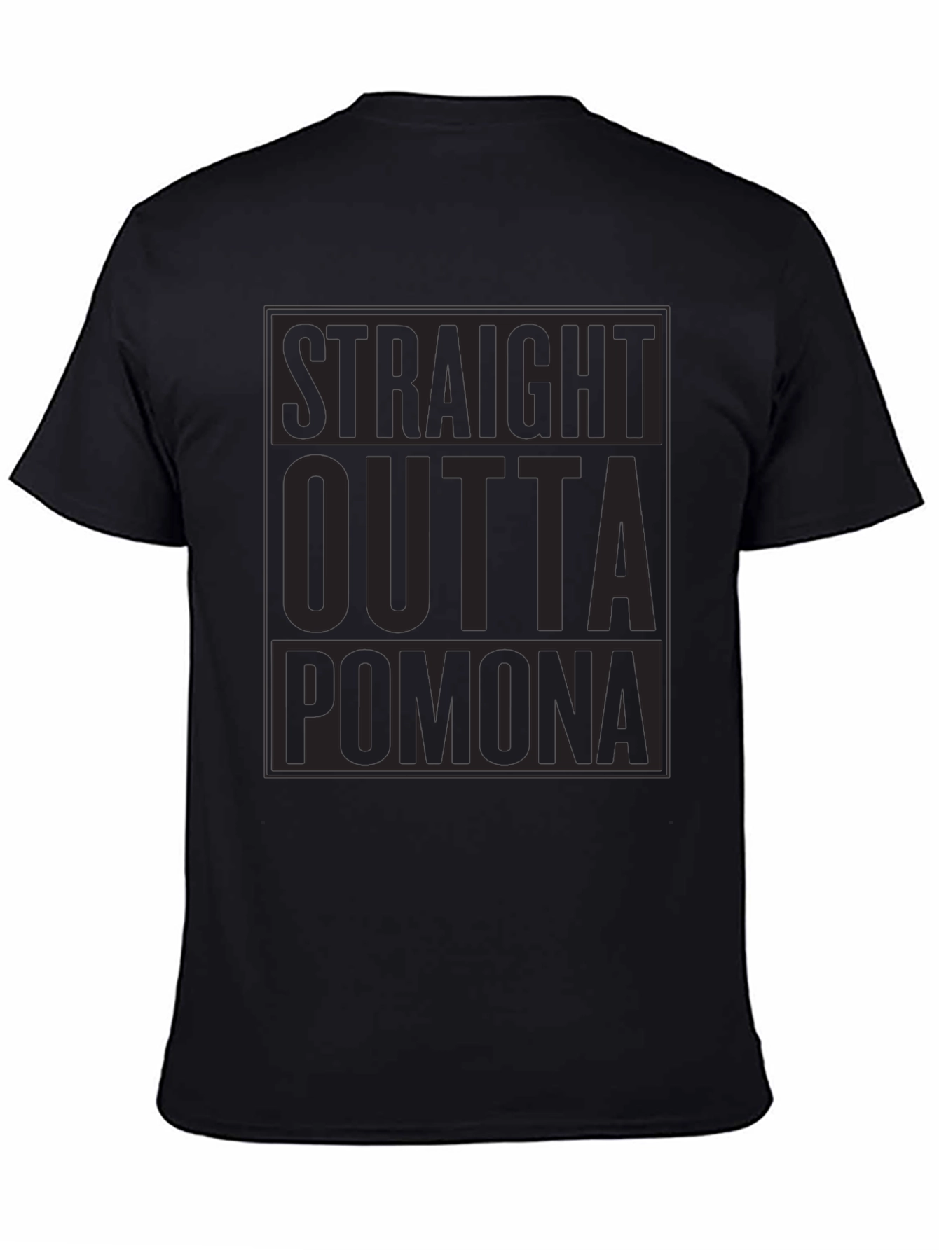 Straight Outta Pomona Black Graphic T-Shirt