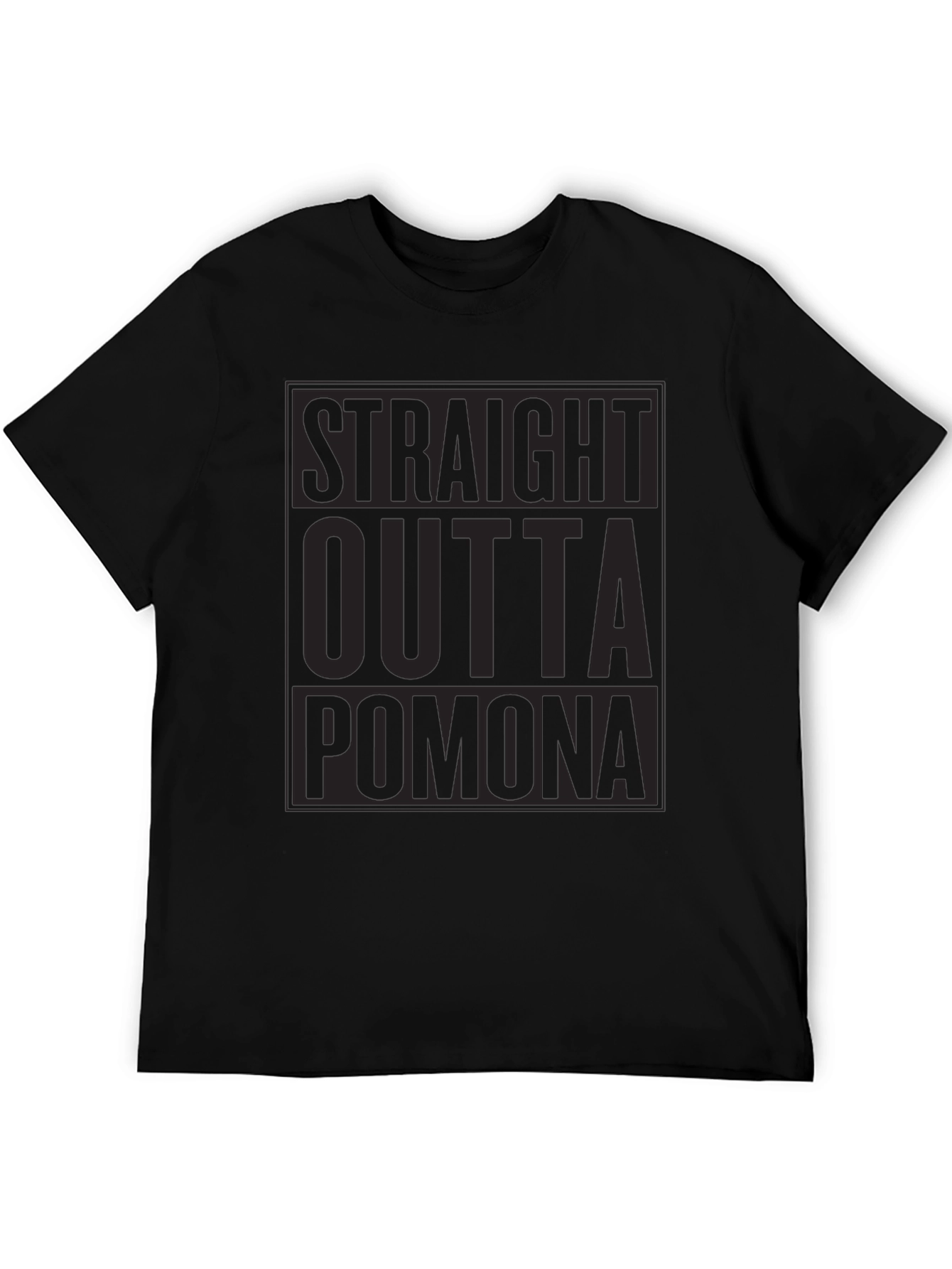 Straight Outta Pomona Black Graphic T-Shirt