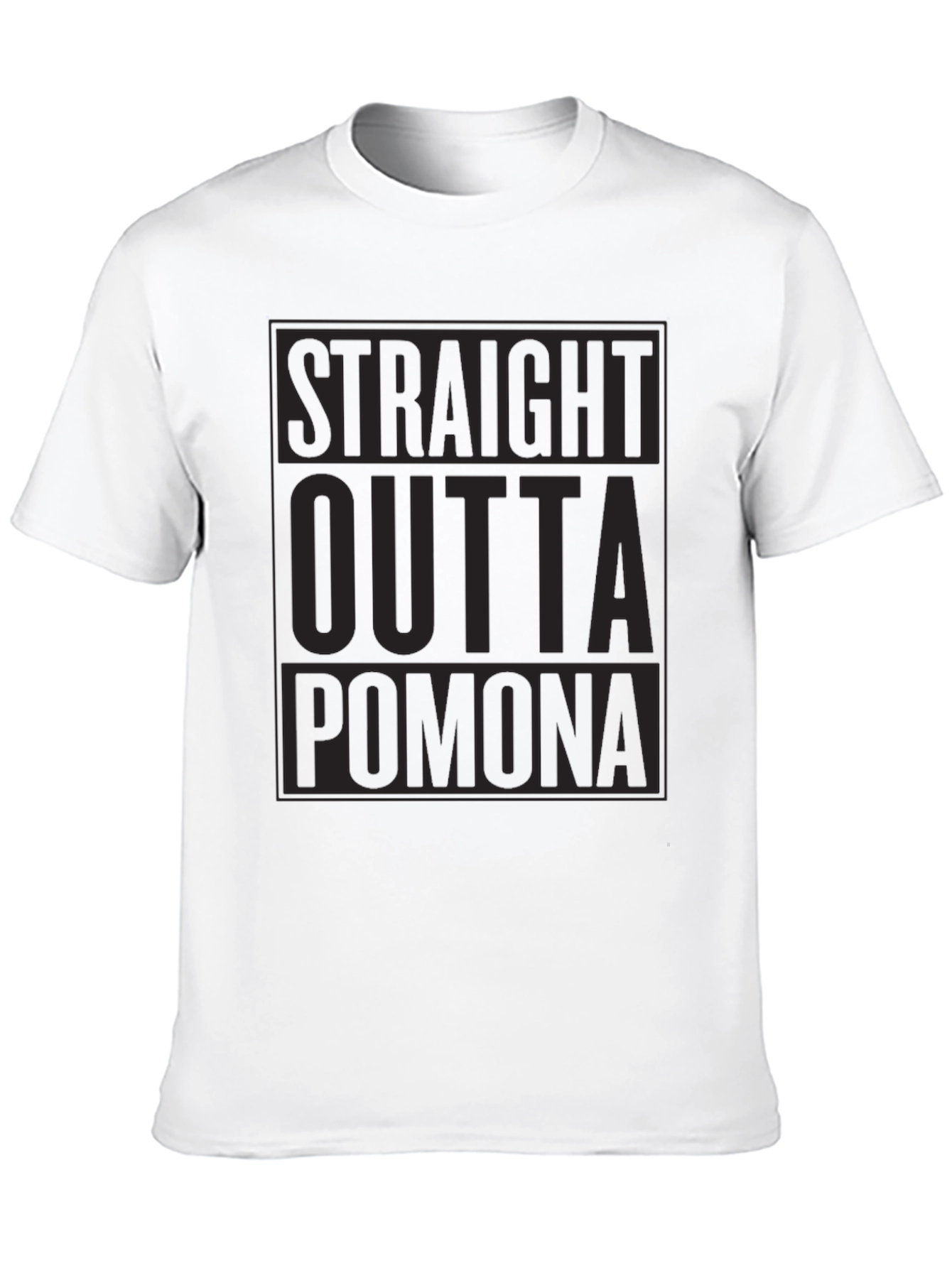 Straight Outta Pomona Black Graphic T-Shirt