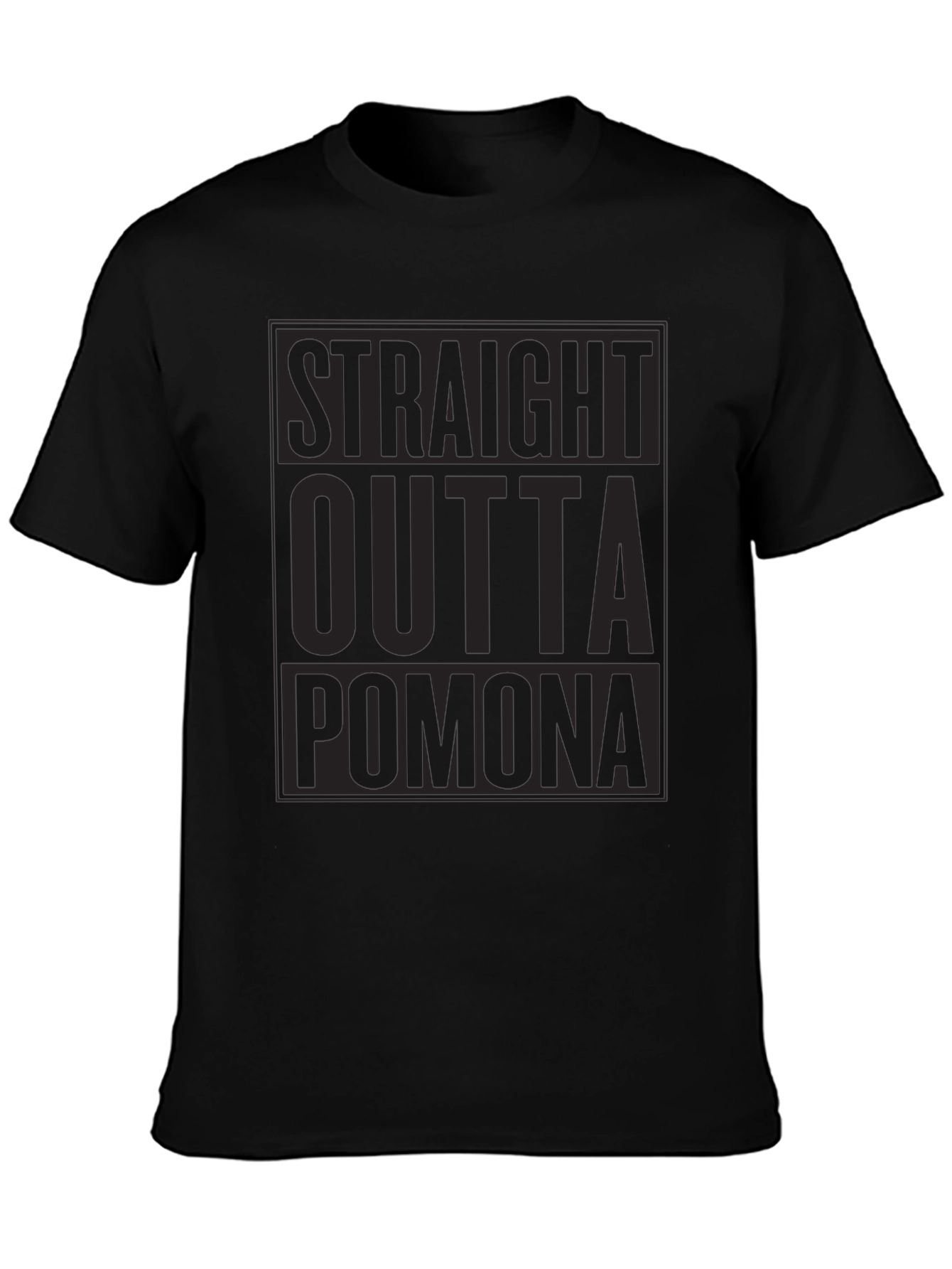 Straight Outta Pomona Black Graphic T-Shirt