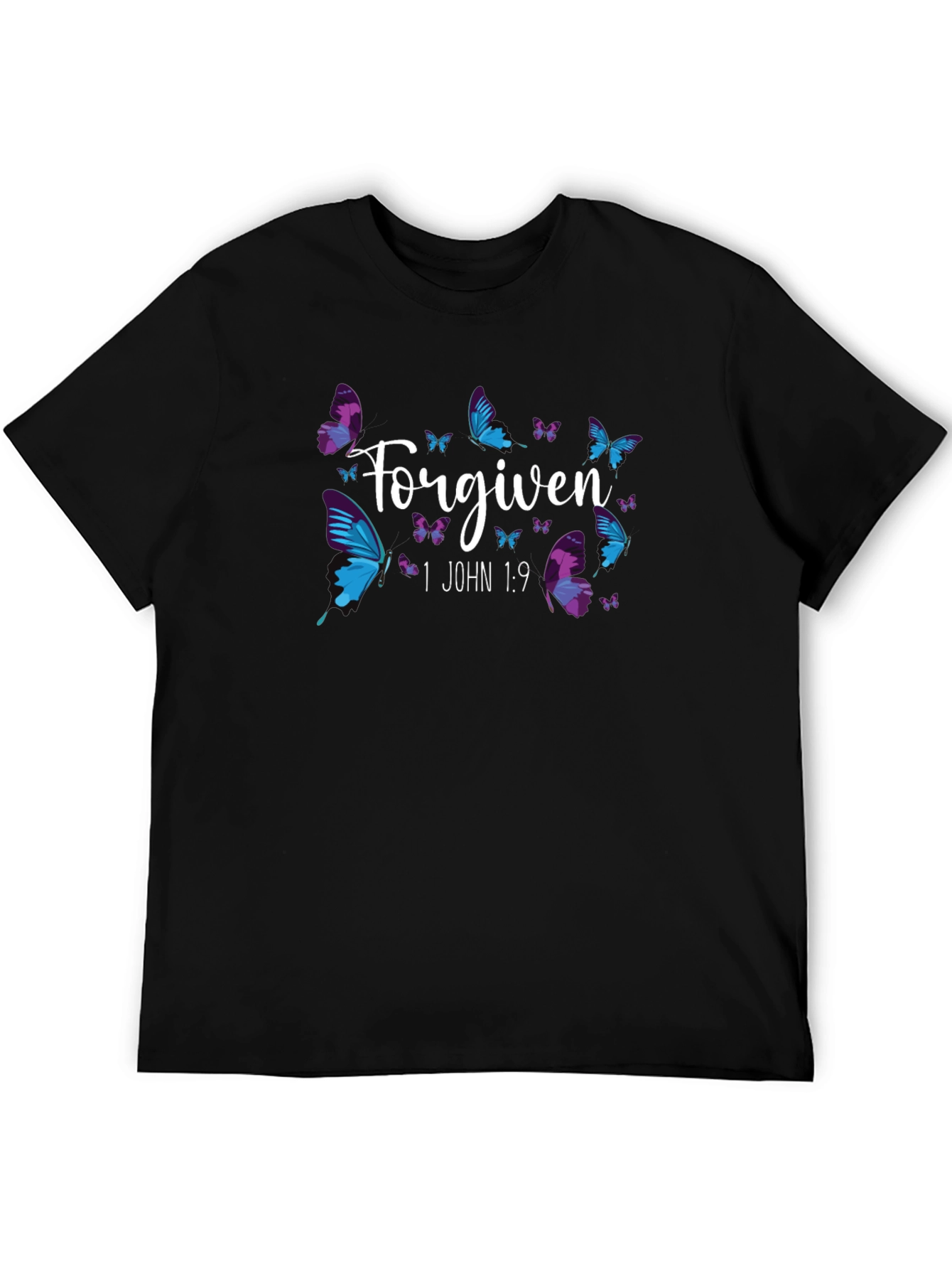 Forgiven Butterfly Christian Graphic T-Shirt