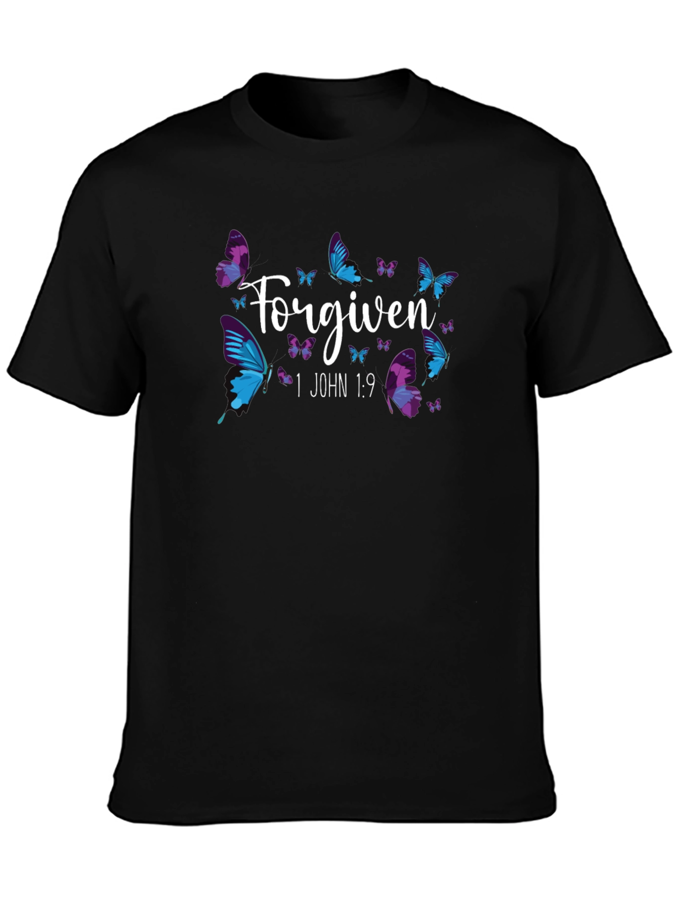 Forgiven Butterfly Christian Graphic T-Shirt