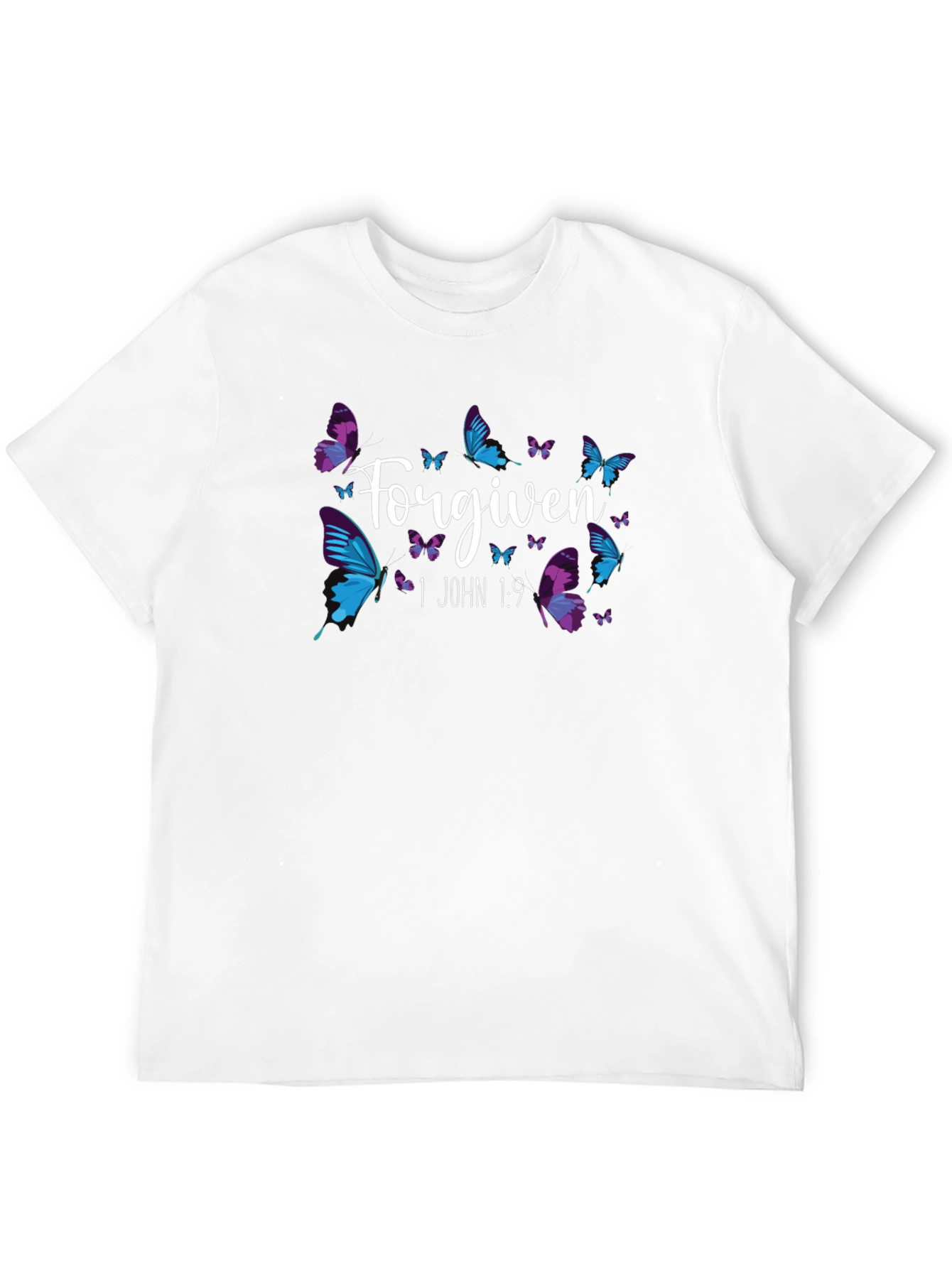 Forgiven Butterfly Christian Graphic T-Shirt