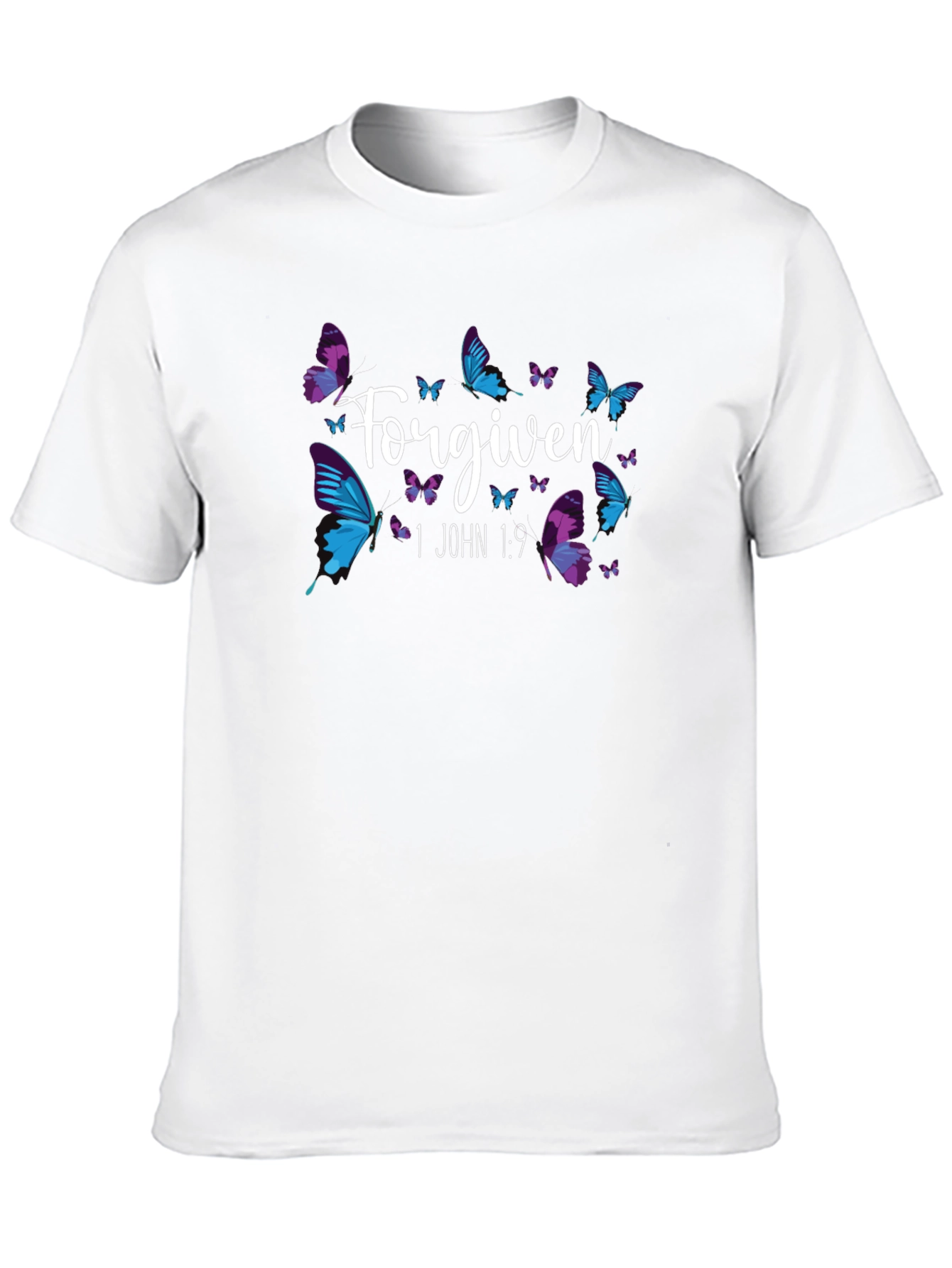 Forgiven Butterfly Christian Graphic T-Shirt