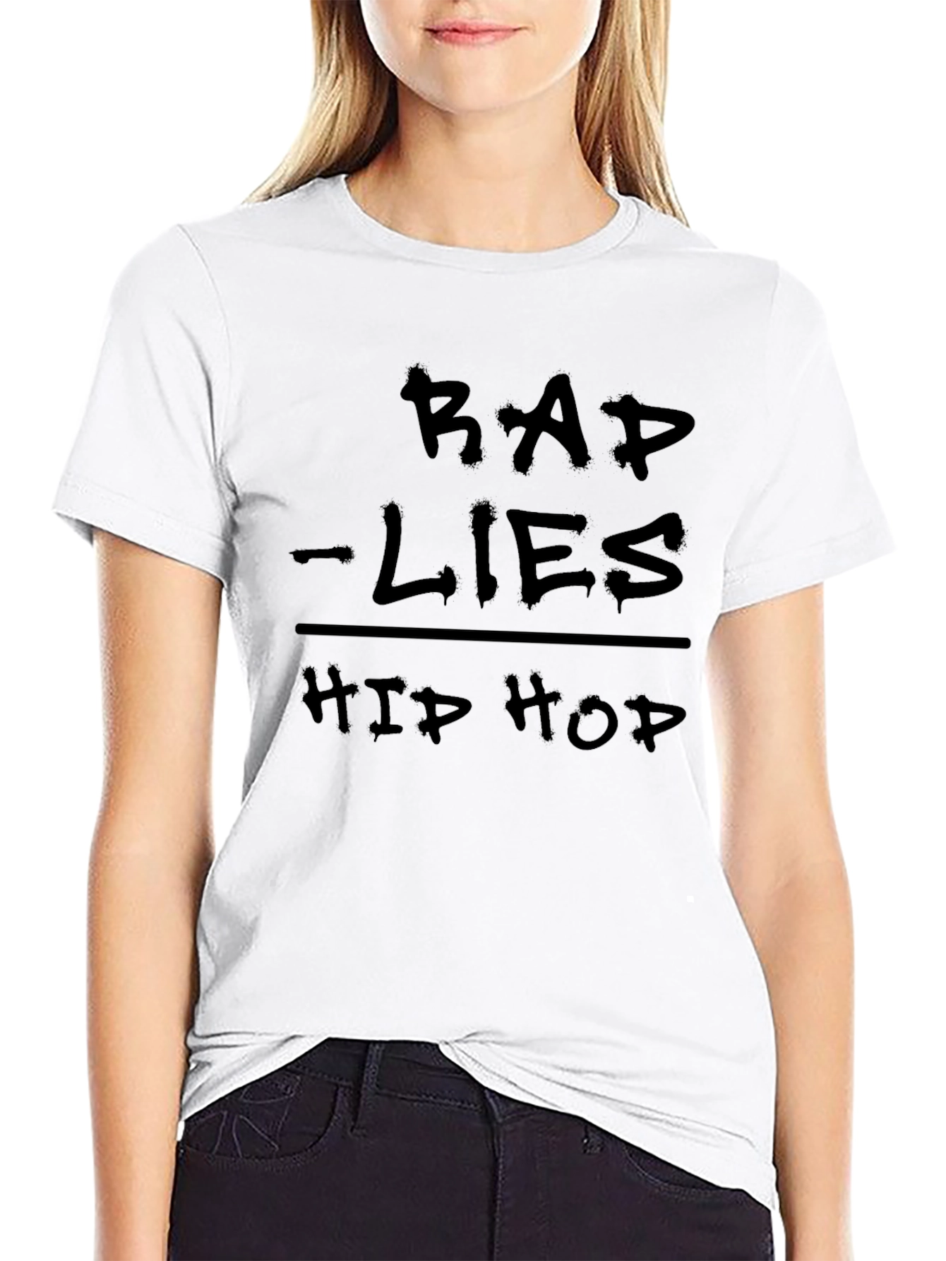 Rap Lies Over Hip Hop Graphic T-Shirt