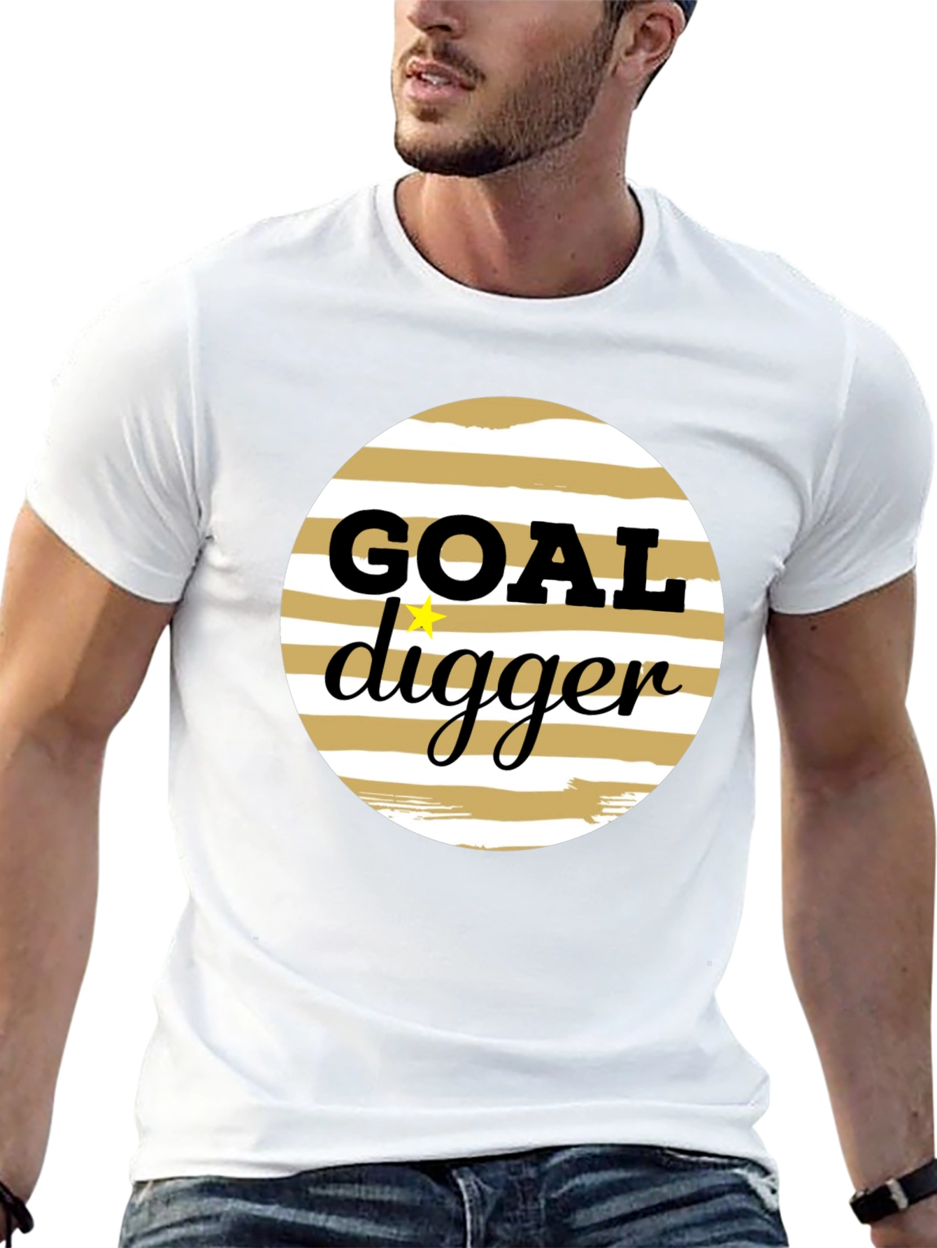 Goal Digger Graphic Tee - Black Crew Neck