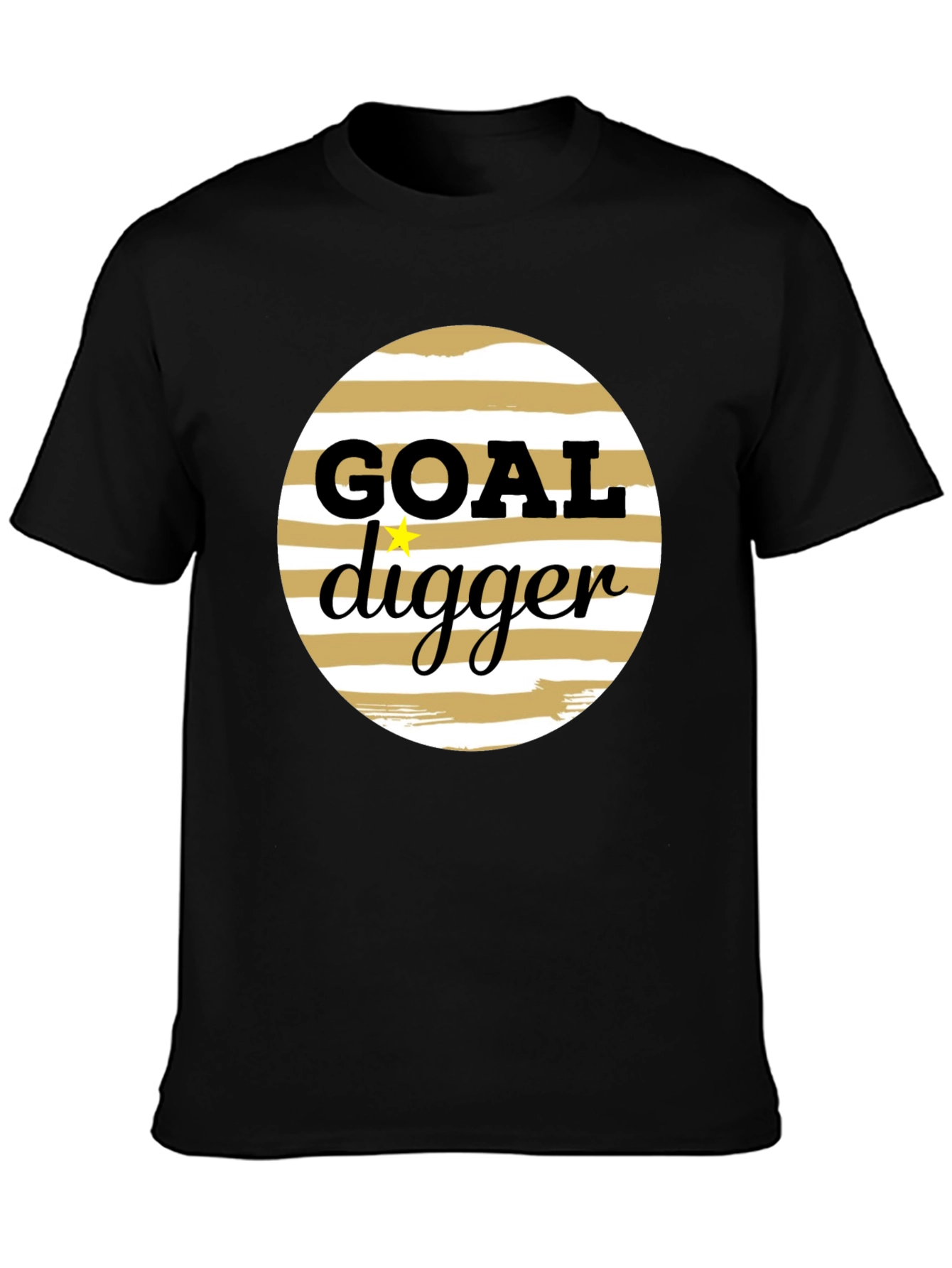 Goal Digger Graphic Tee - Black Crew Neck