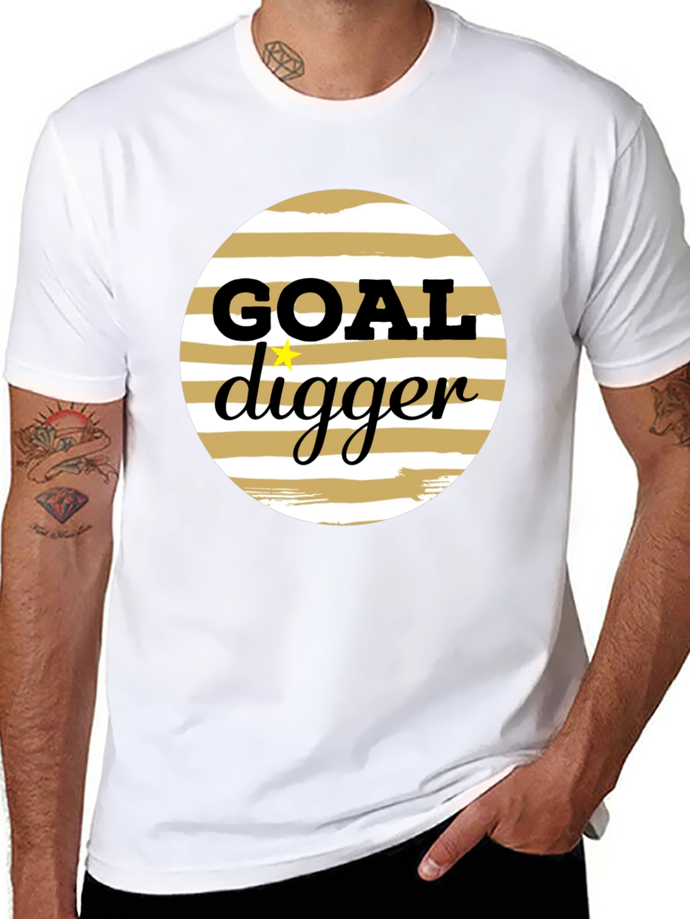 Goal Digger Graphic Tee - Black Crew Neck