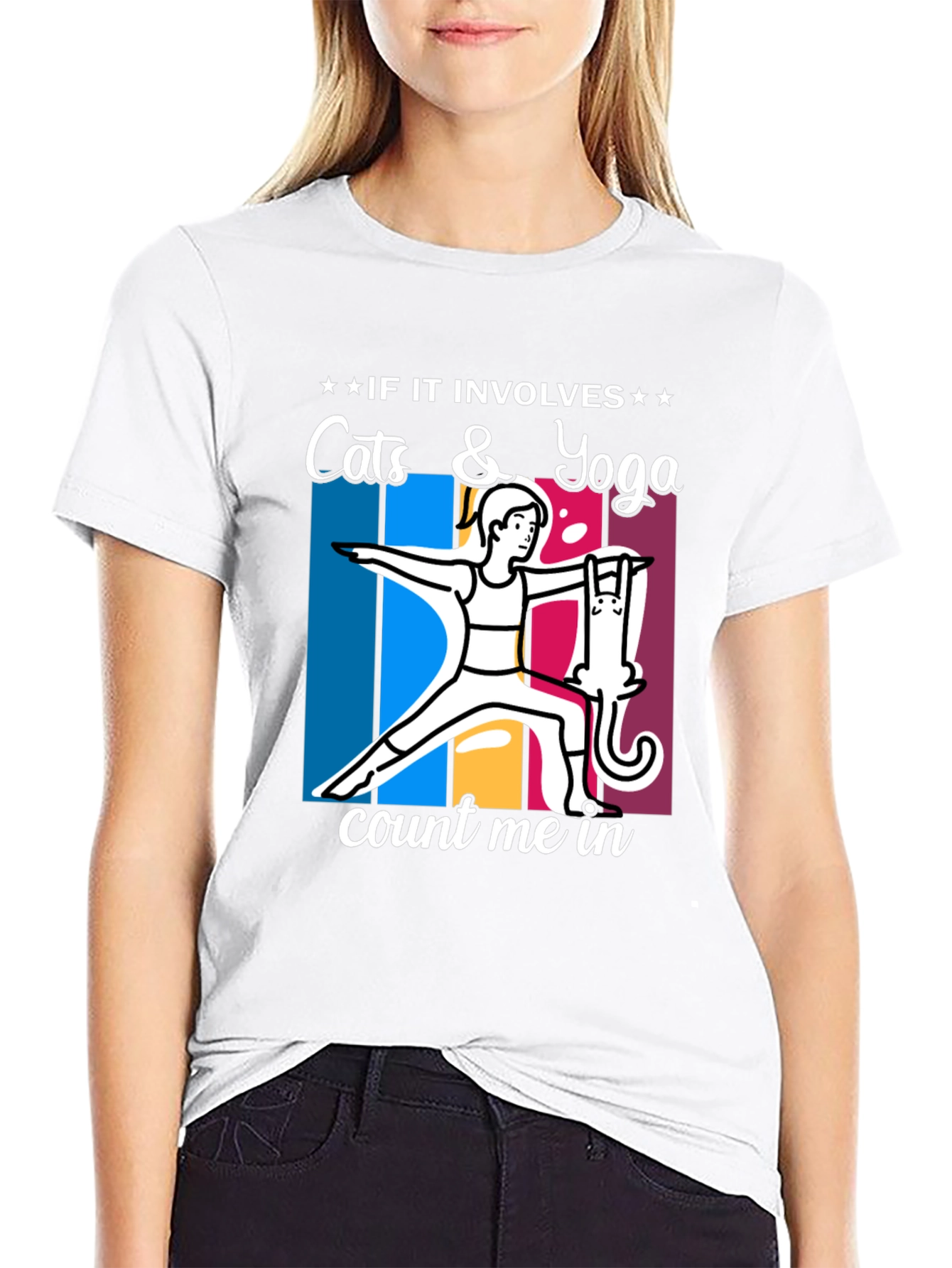 Cats & Yoga T-Shirt: Count Me In!