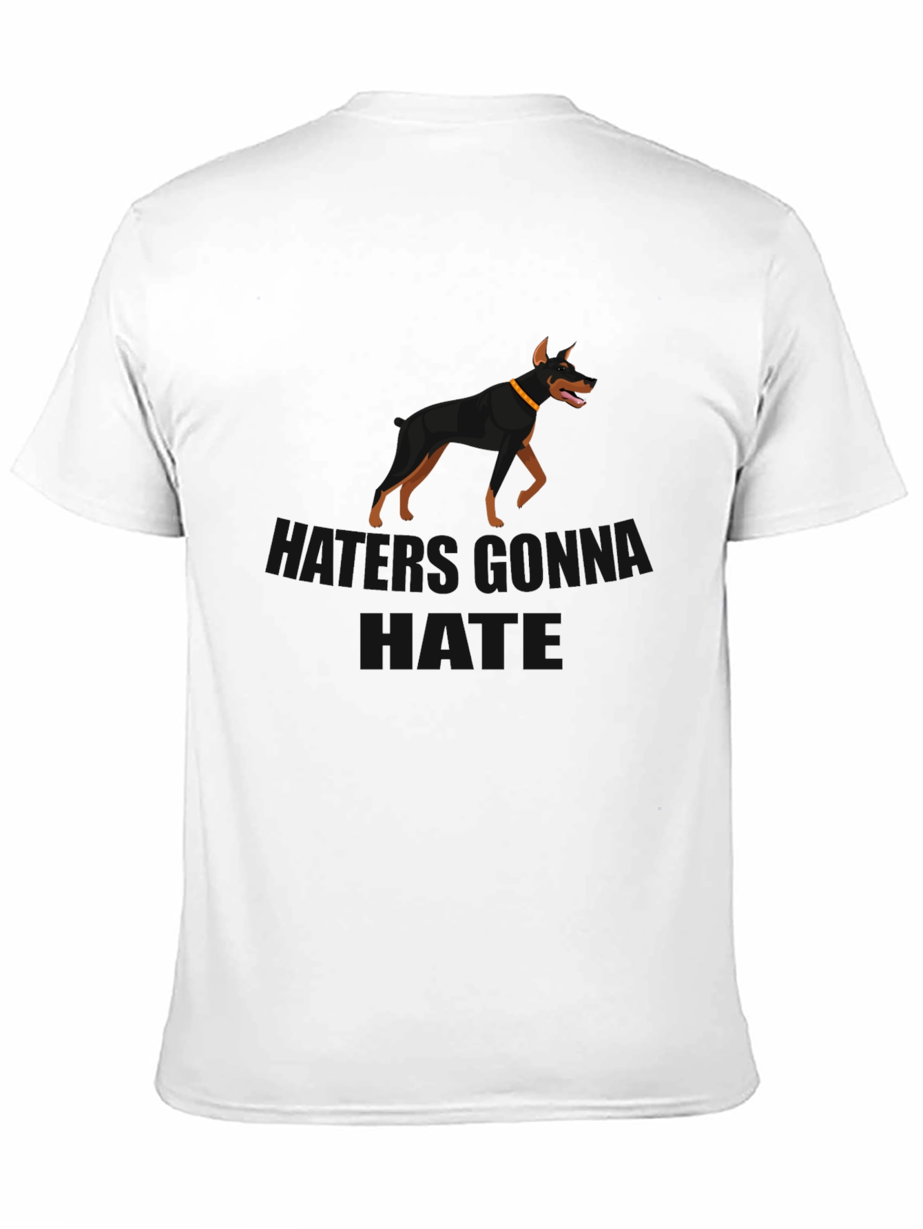 Doberman Silhouette Black T-Shirt - Dog Lover Gift