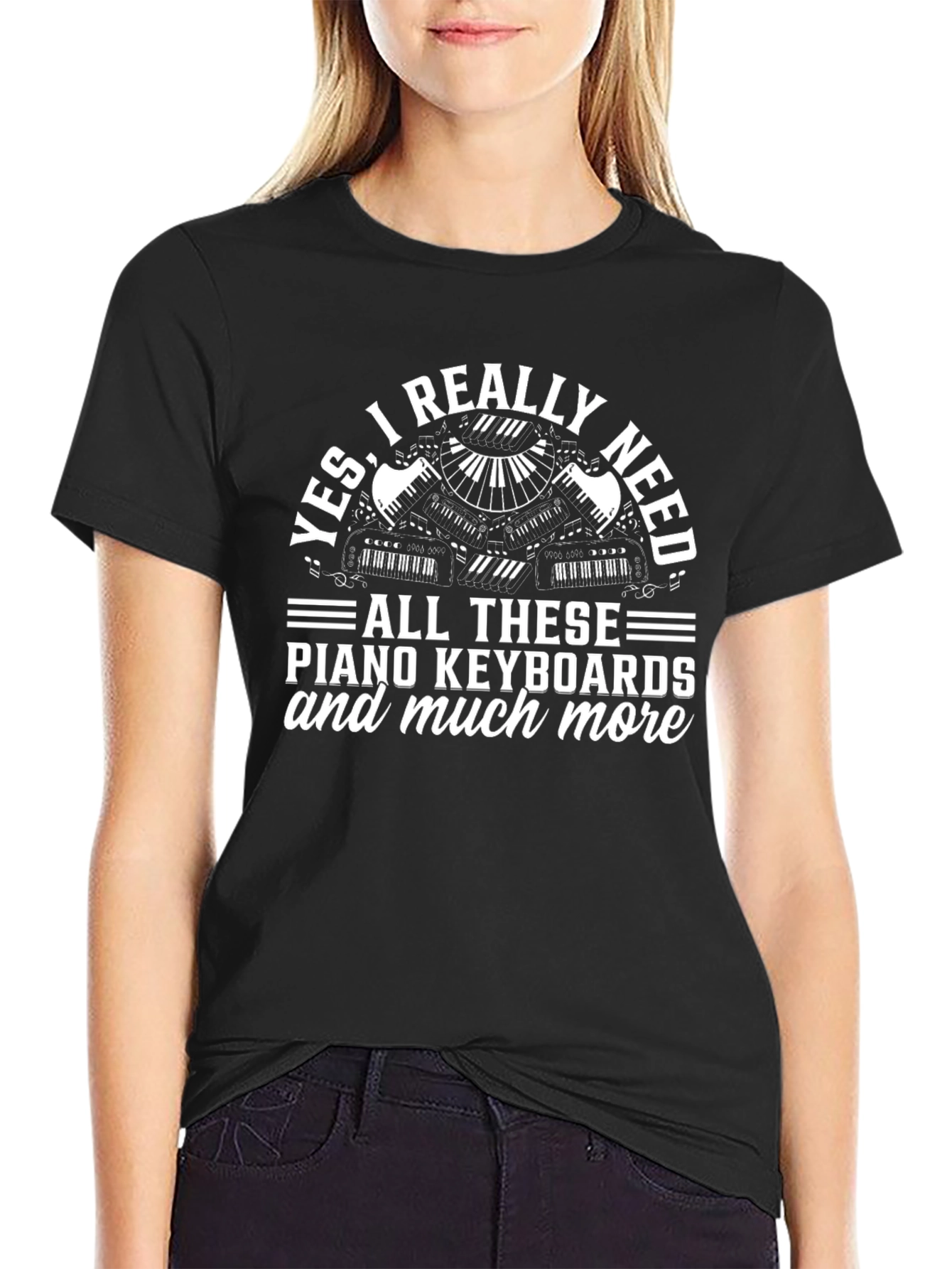 Piano Keyboard T-Shirt: Music Lover Tee