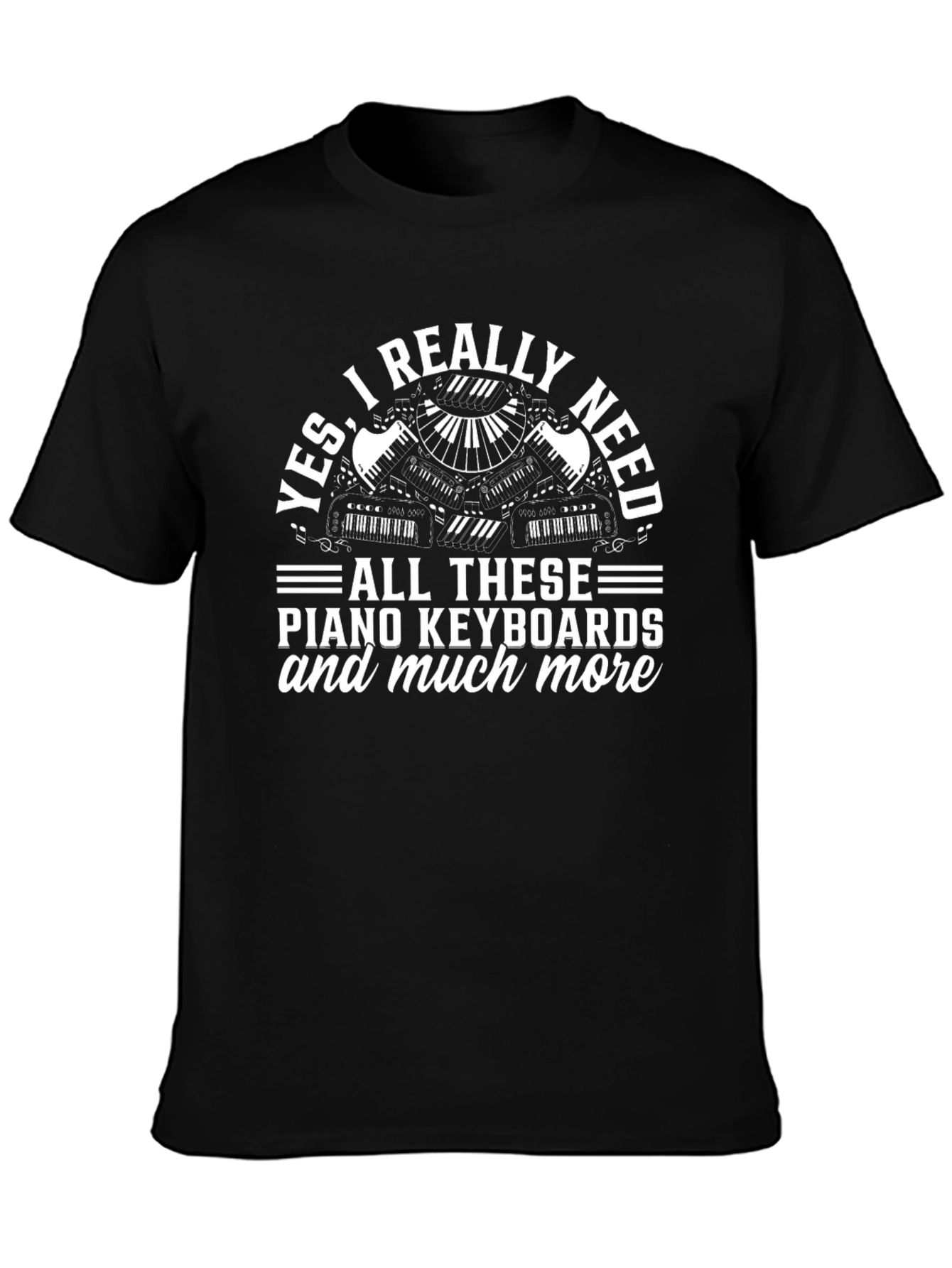 Piano Keyboard T-Shirt: Music Lover Tee