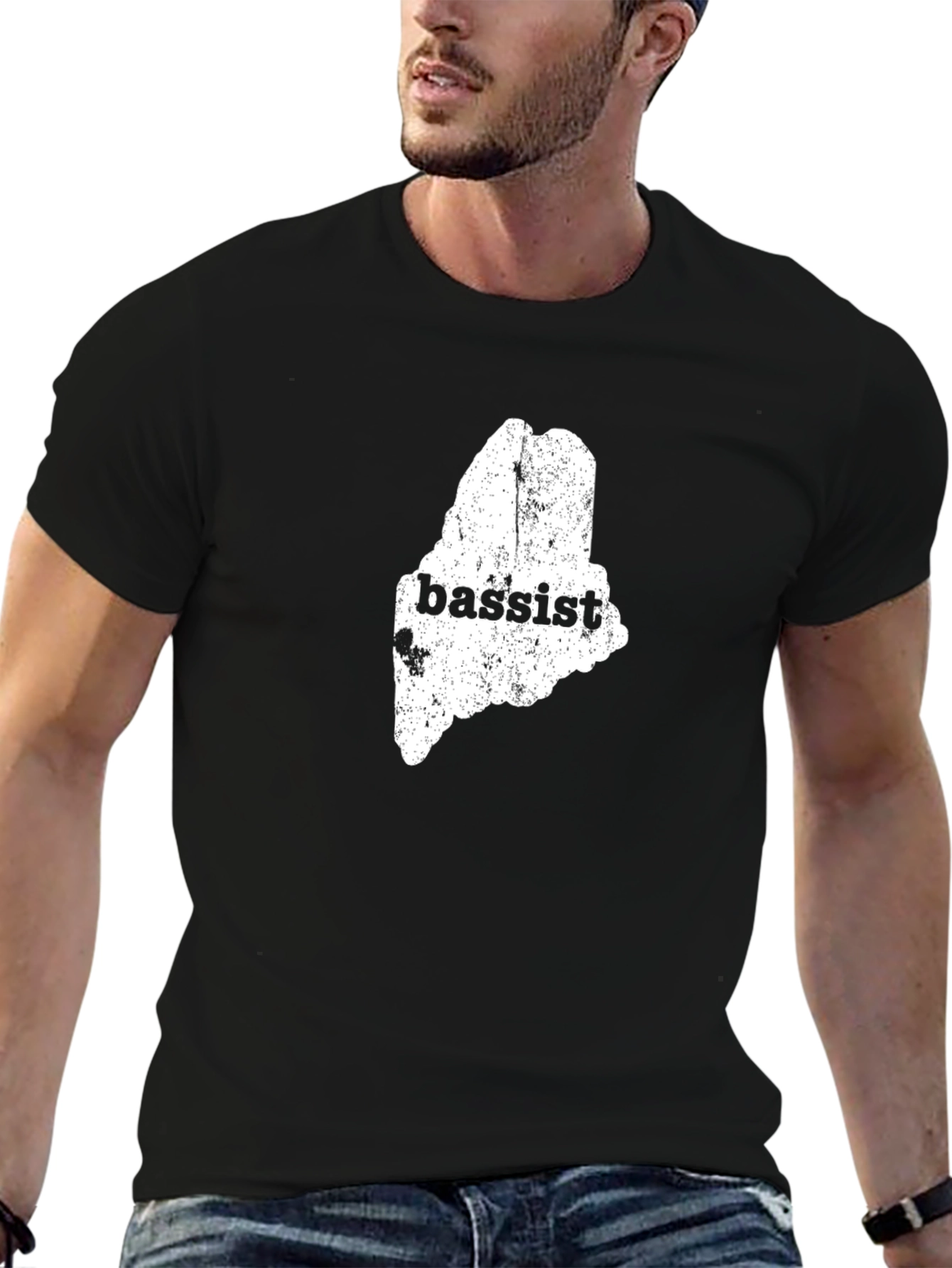 Maine Bassist T-Shirt - Unisex Black Tee