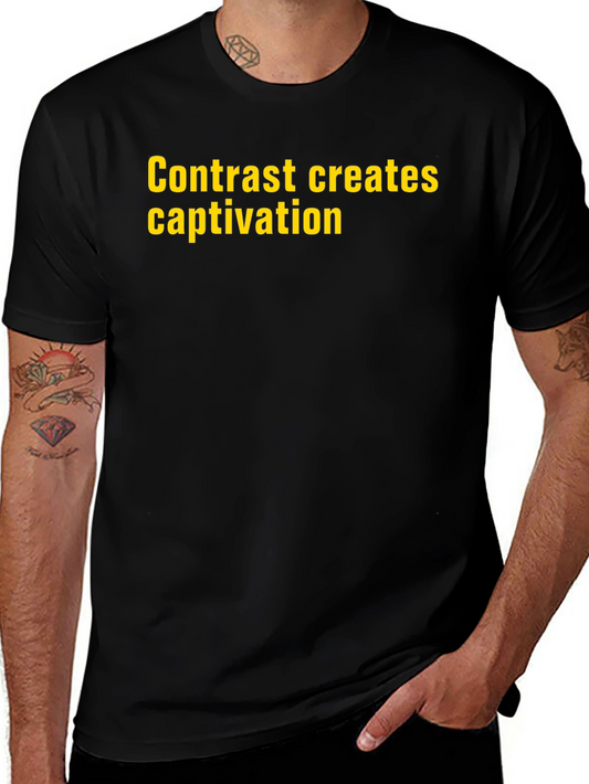 Contrast Creates Captivation Black T-Shirt