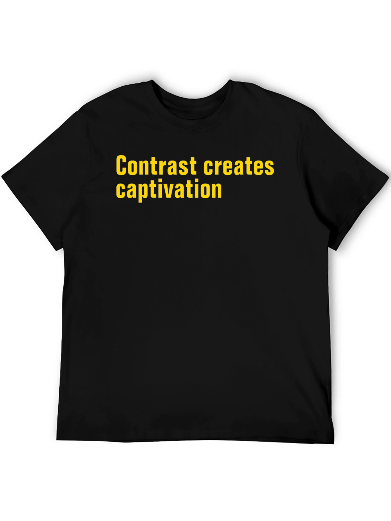Contrast Creates Captivation Black T-Shirt