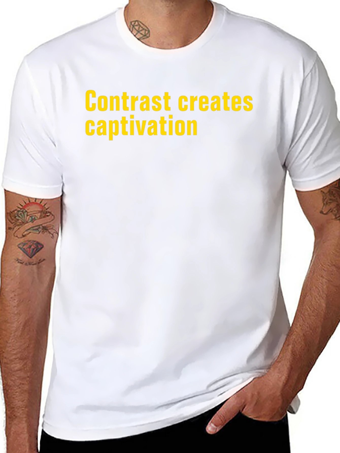 Contrast Creates Captivation Black T-Shirt