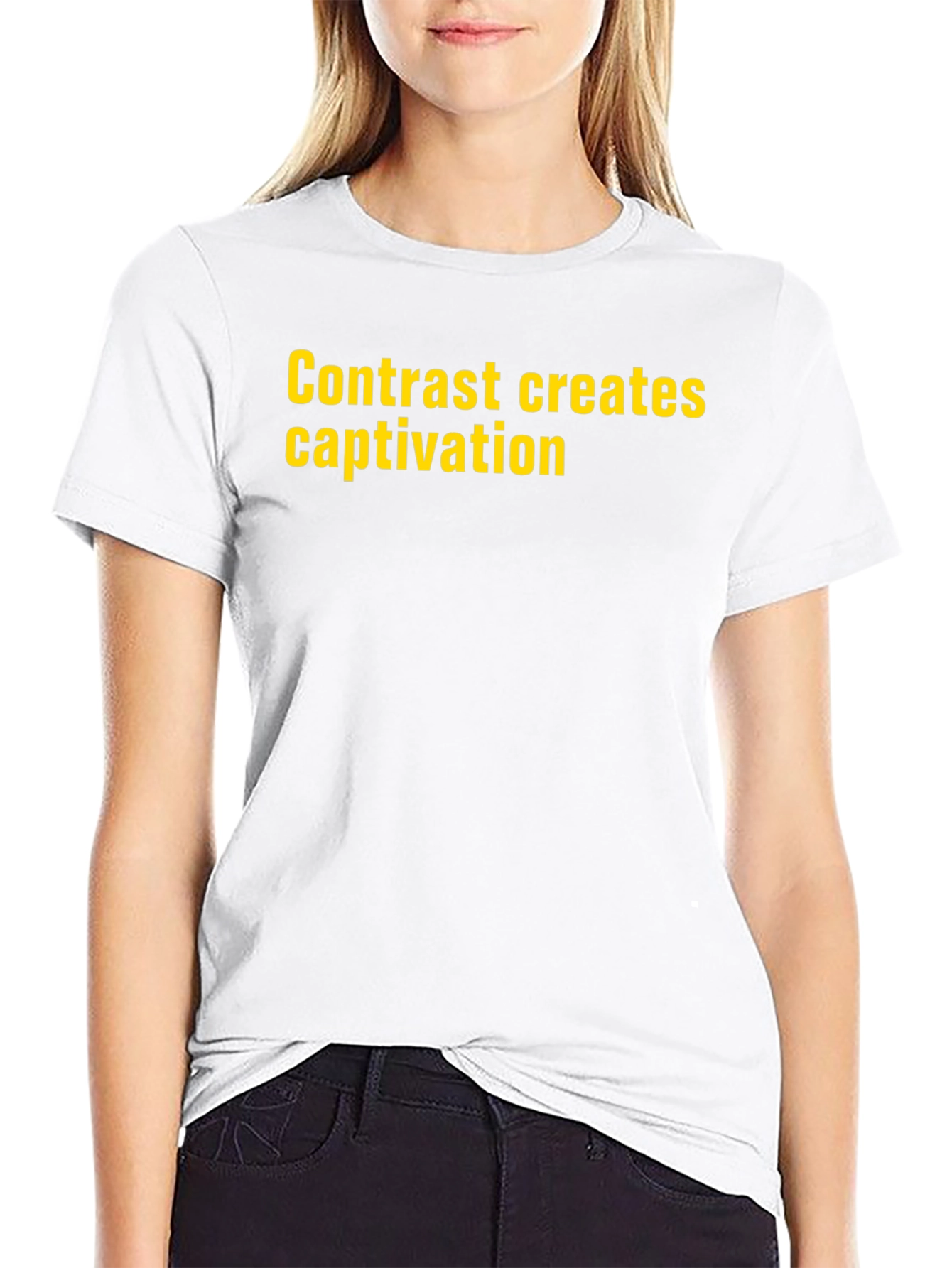 Contrast Creates Captivation Black T-Shirt