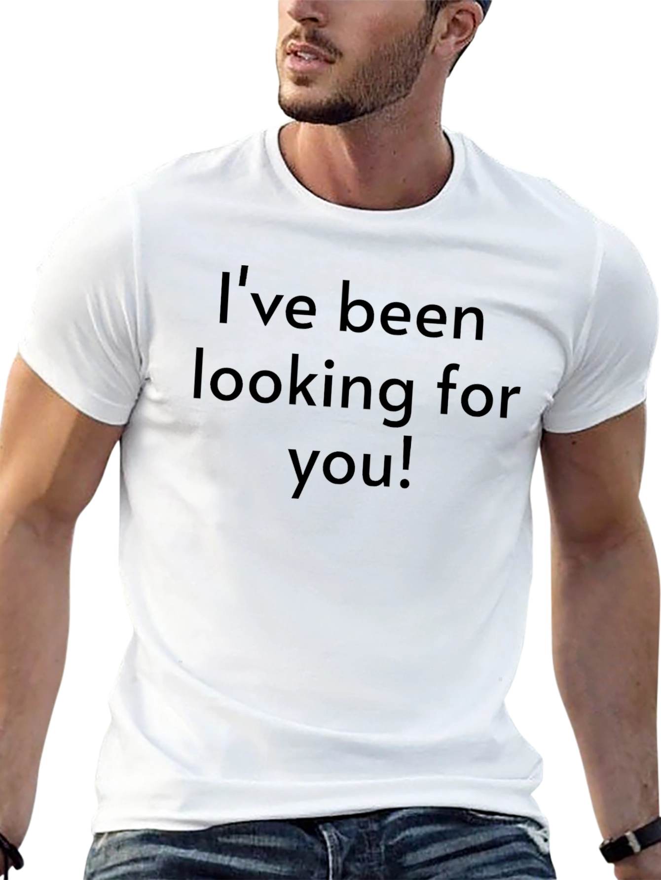Looking For You! Mens Black Graphic Tee