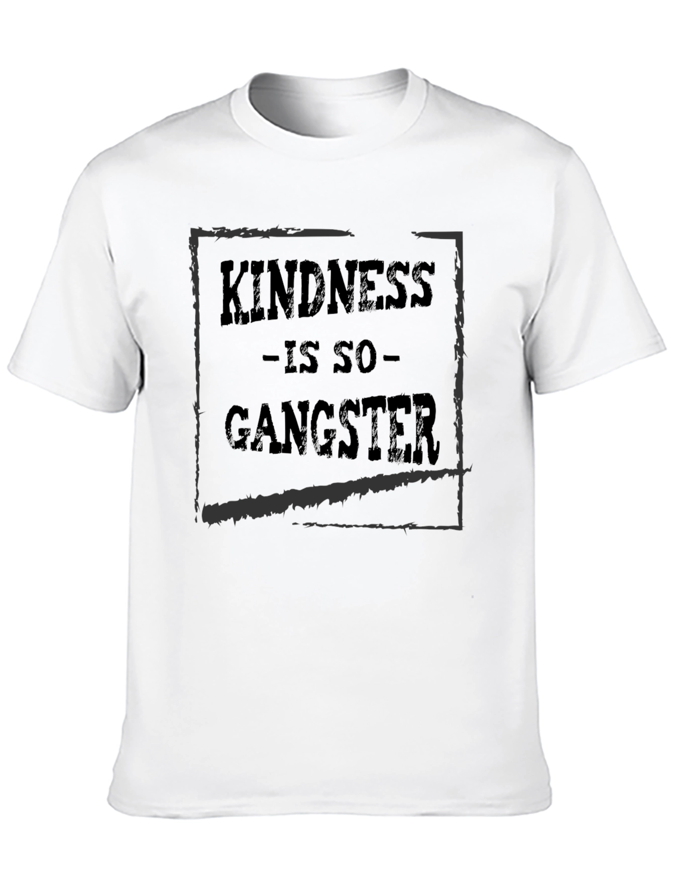 Kindness Is So Gangster Black Graphic T-Shirt