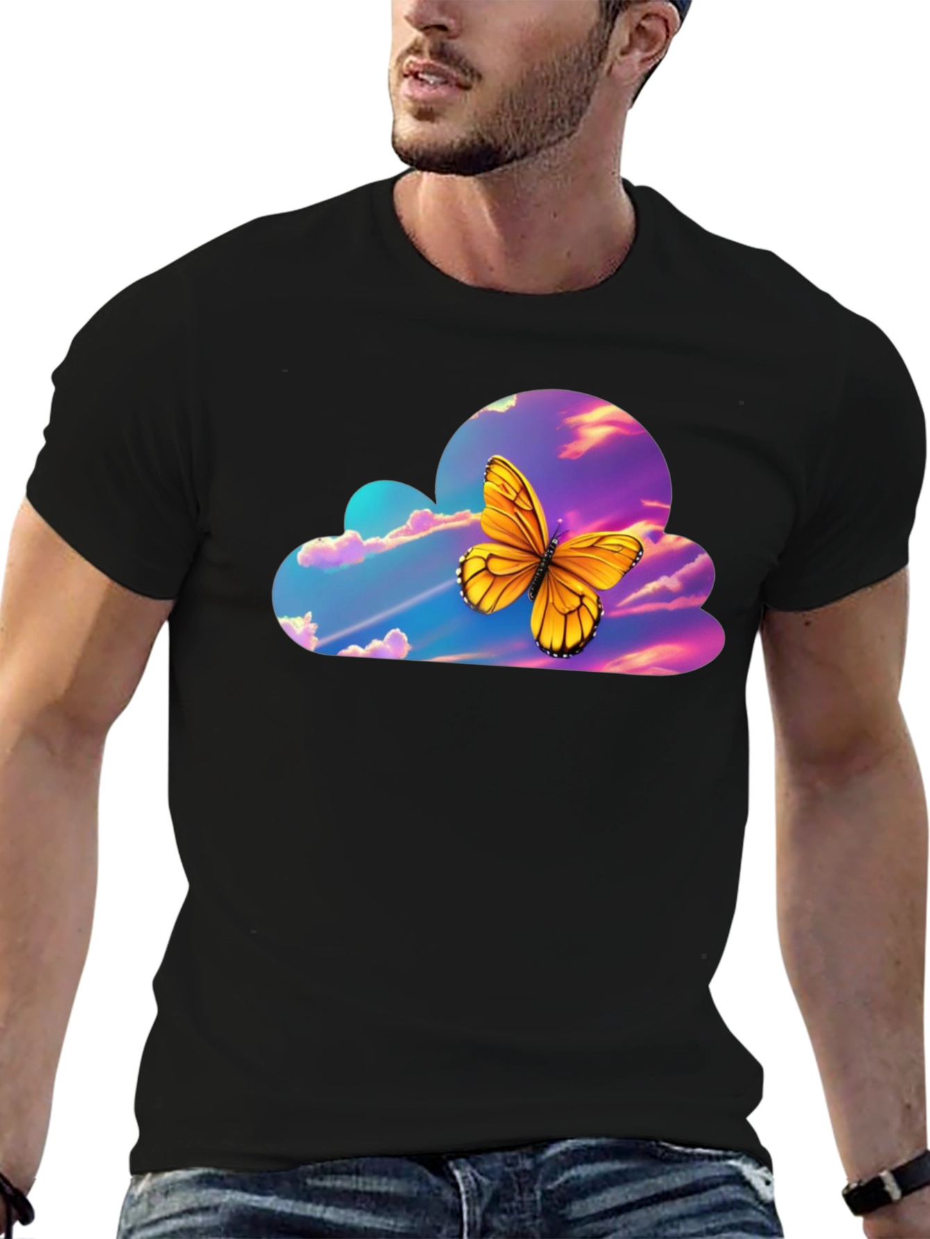 Butterfly Cloud Graphic T-Shirt