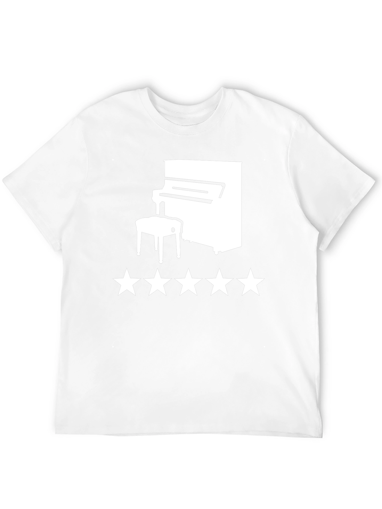 Piano Star T-Shirt - Black Graphic Tee