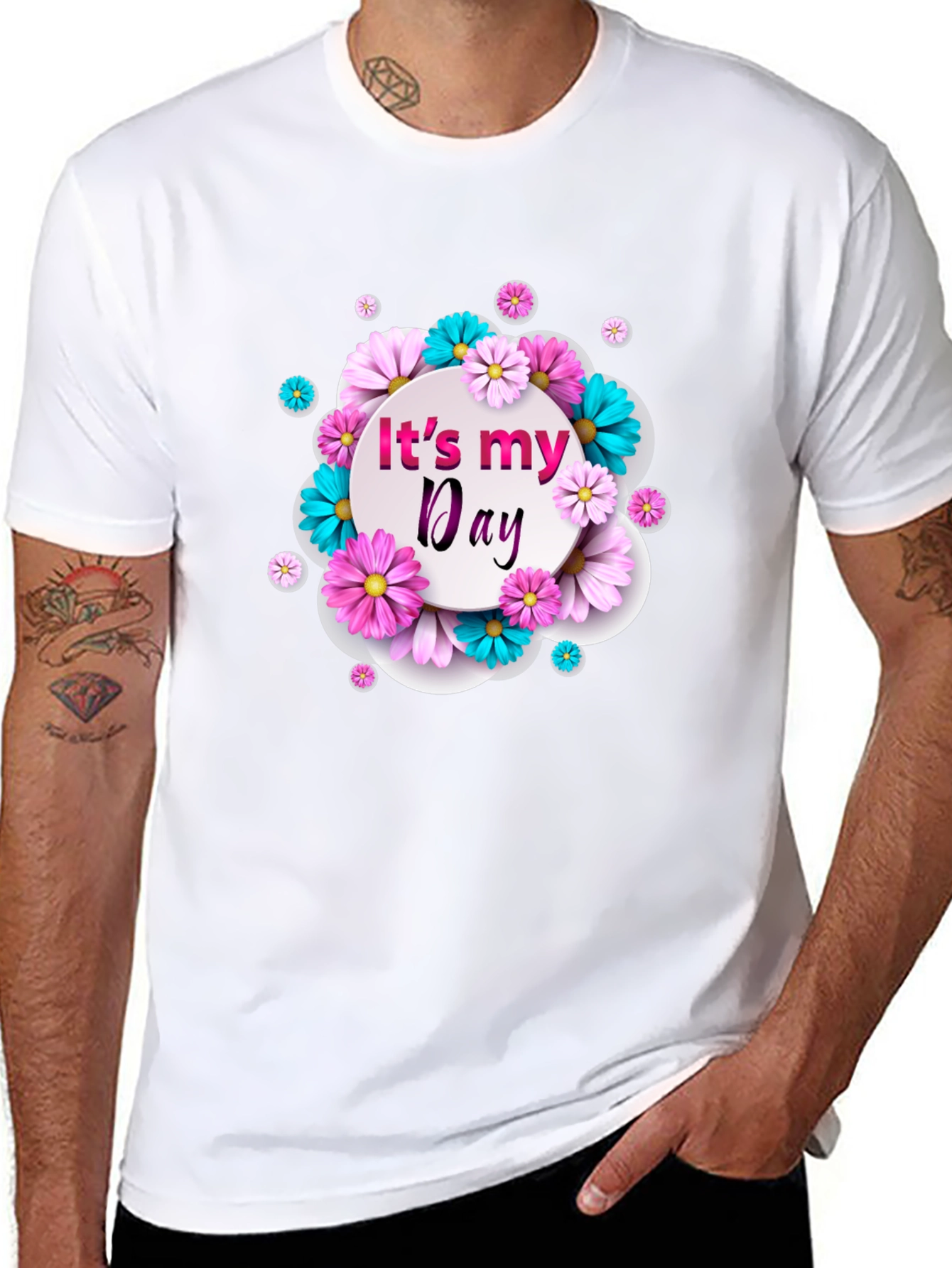 Its My Day Floral Graphic T-Shirt