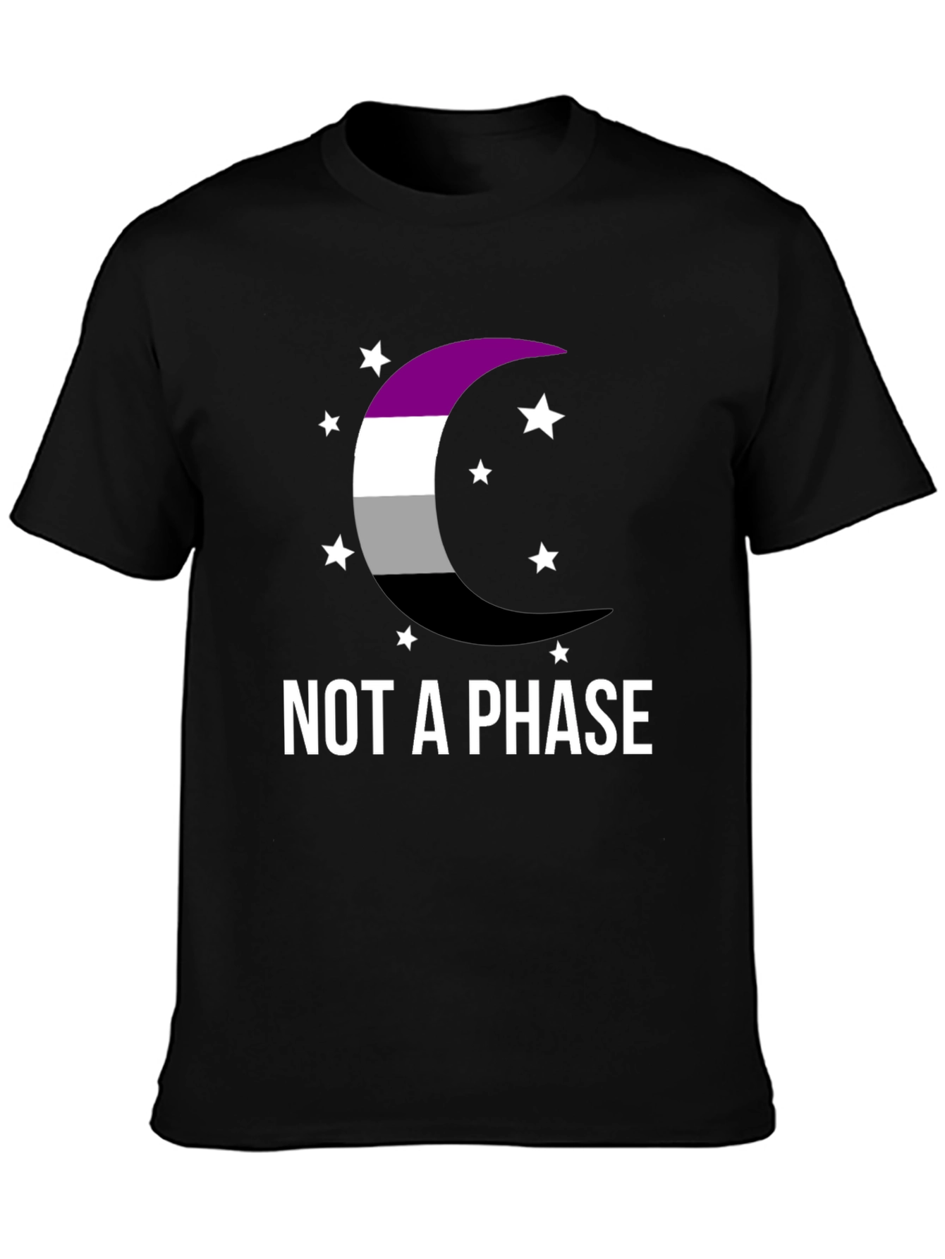 Asexual Pride Moon T-Shirt - Not A Phase