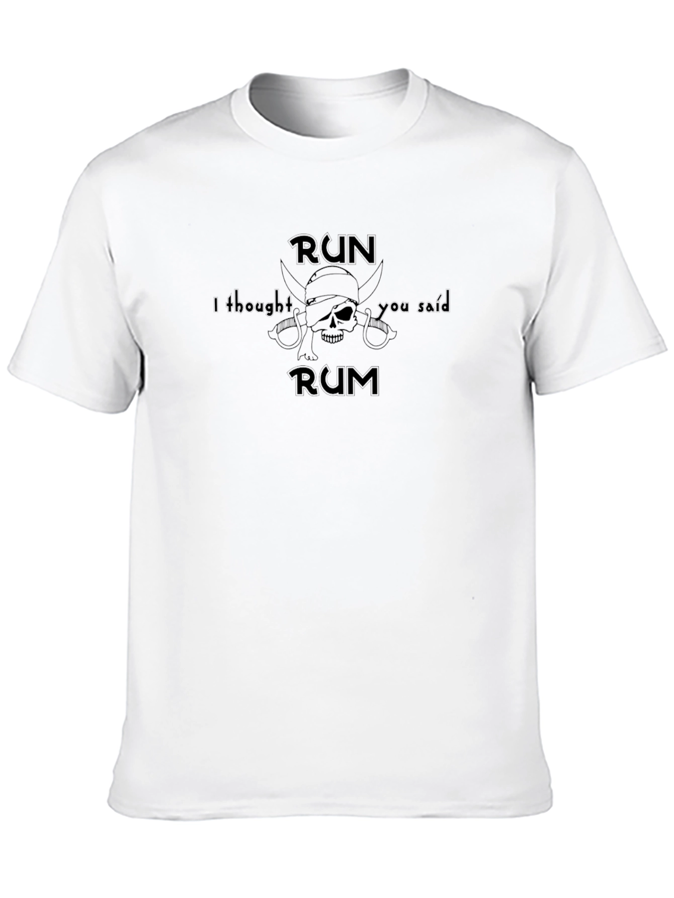 Run Rum T-Shirt - Pirate Skull Graphic Tee