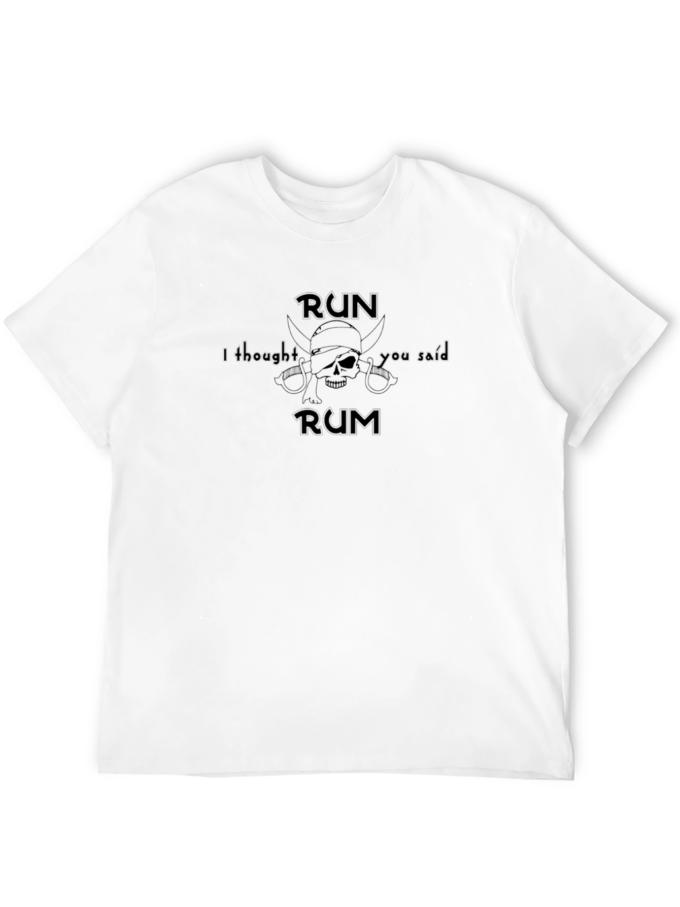 Run Rum T-Shirt - Pirate Skull Graphic Tee