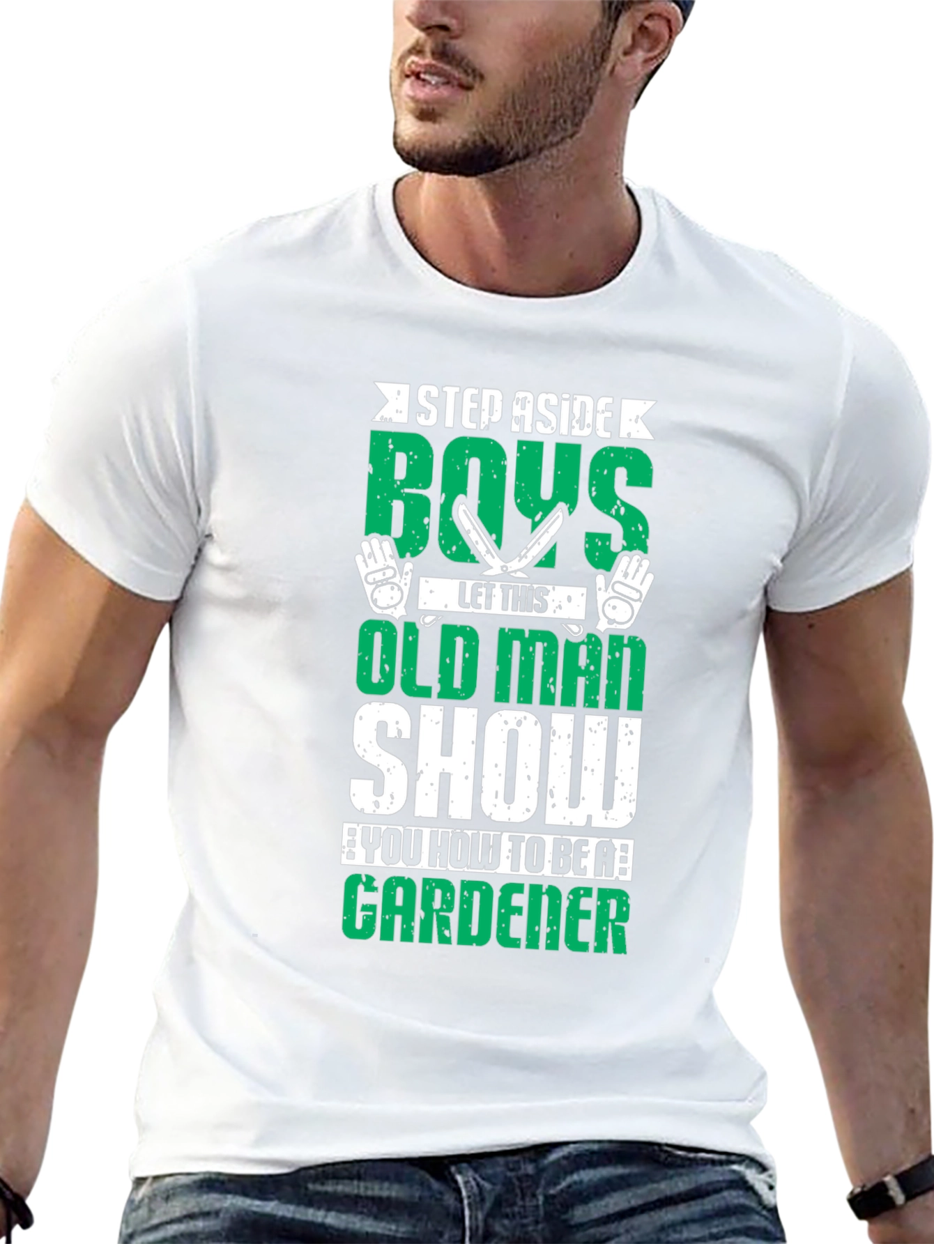 Gardener Old Man Graphic T-Shirt