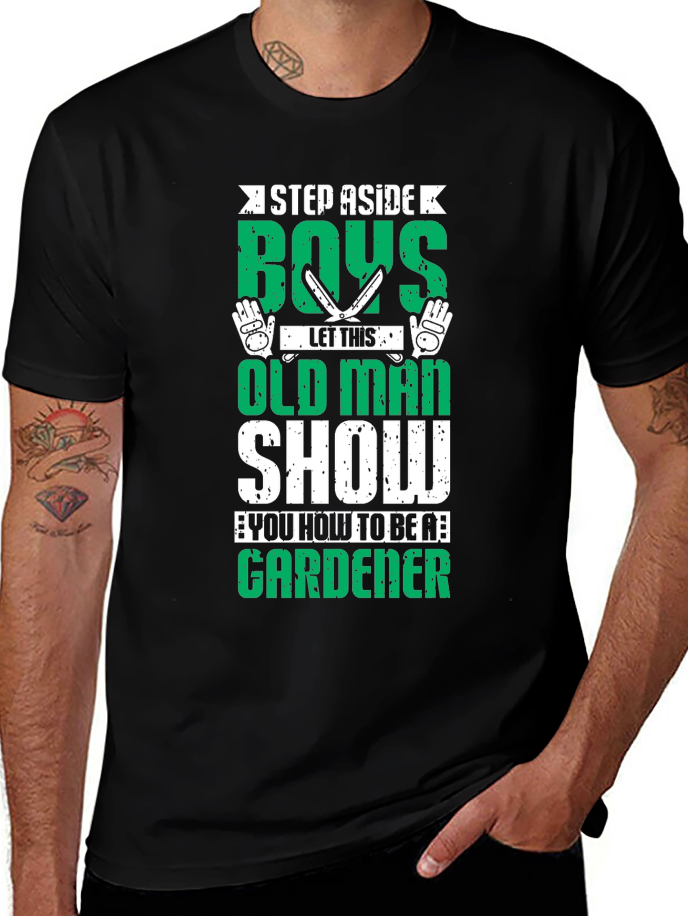Gardener Old Man Graphic T-Shirt